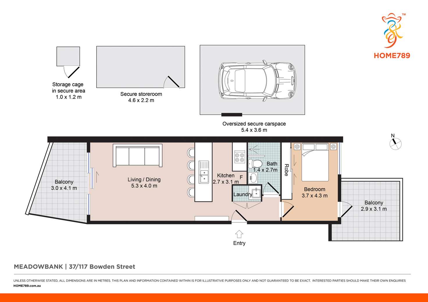 Floorplan of Homely apartment listing, 37/117 Bowden St, Meadowbank NSW 2114