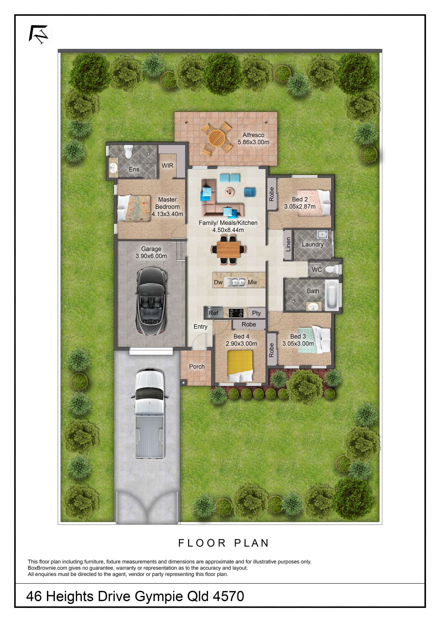 Floorplan of Homely house listing, 46 Heights Drive, Gympie QLD 4570