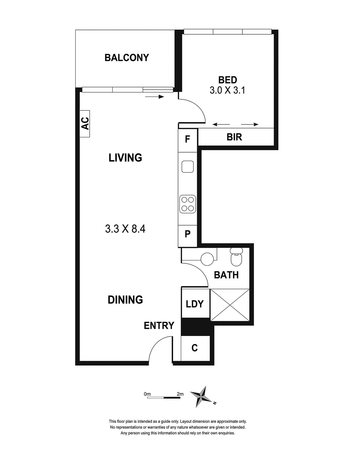 Floorplan of Homely apartment listing, 305/1 Ascot Vale Road, Flemington VIC 3031