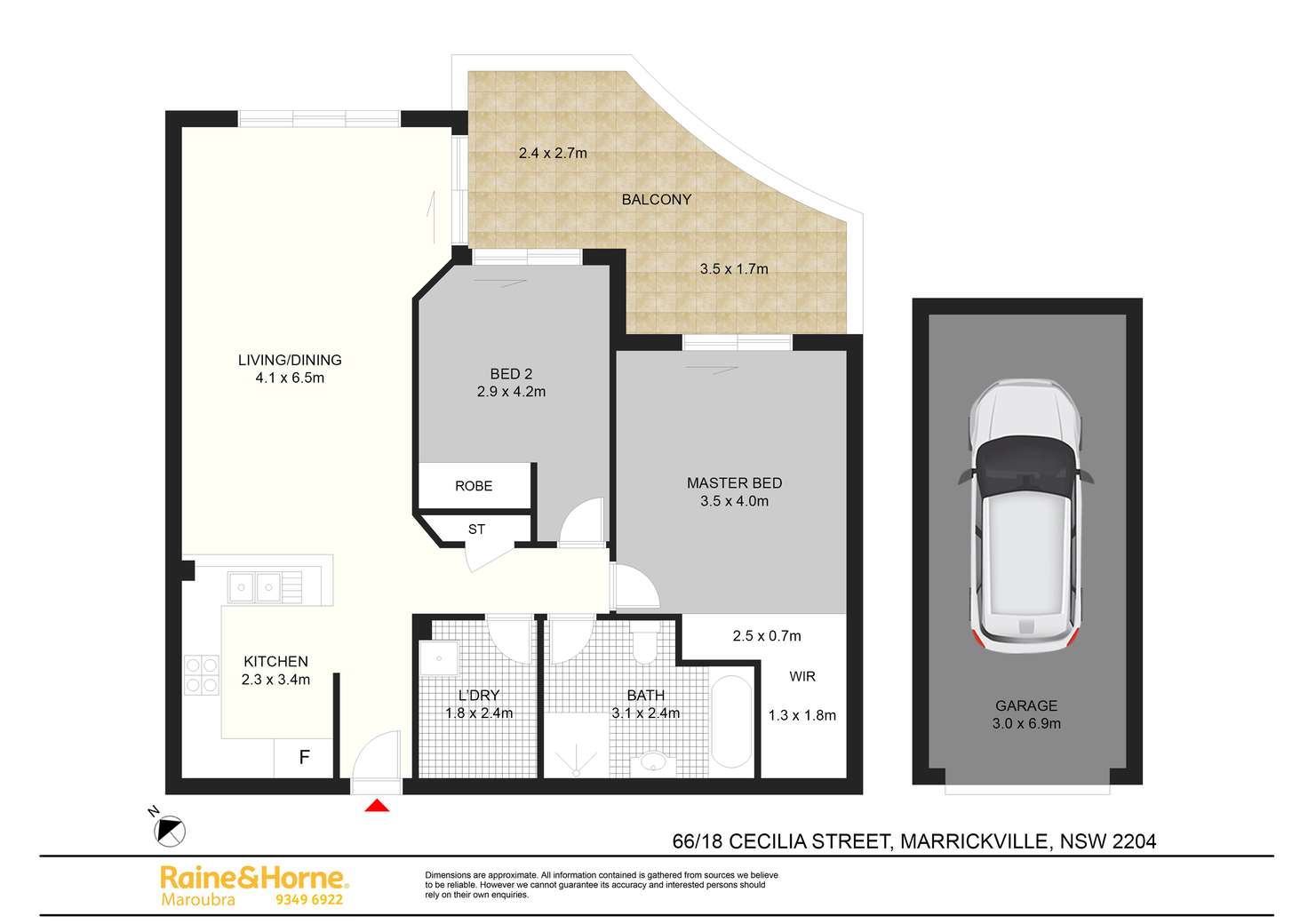 Floorplan of Homely unit listing, 66/18 Cecilia Street, Marrickville NSW 2204