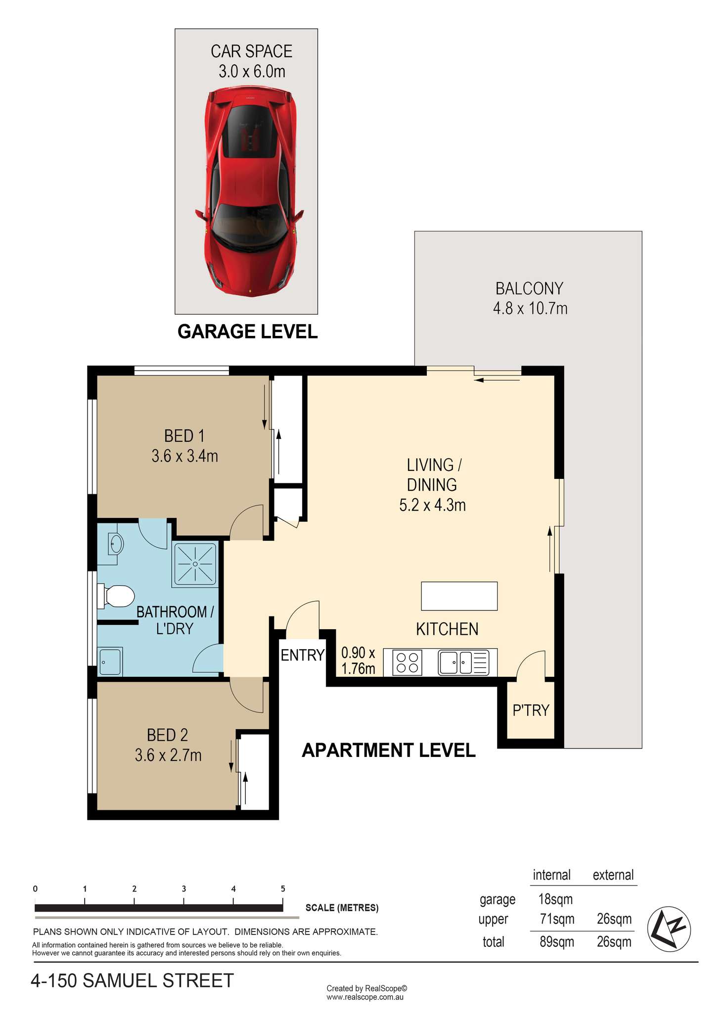 Floorplan of Homely unit listing, 4/150 Samuel Street, Camp Hill QLD 4152