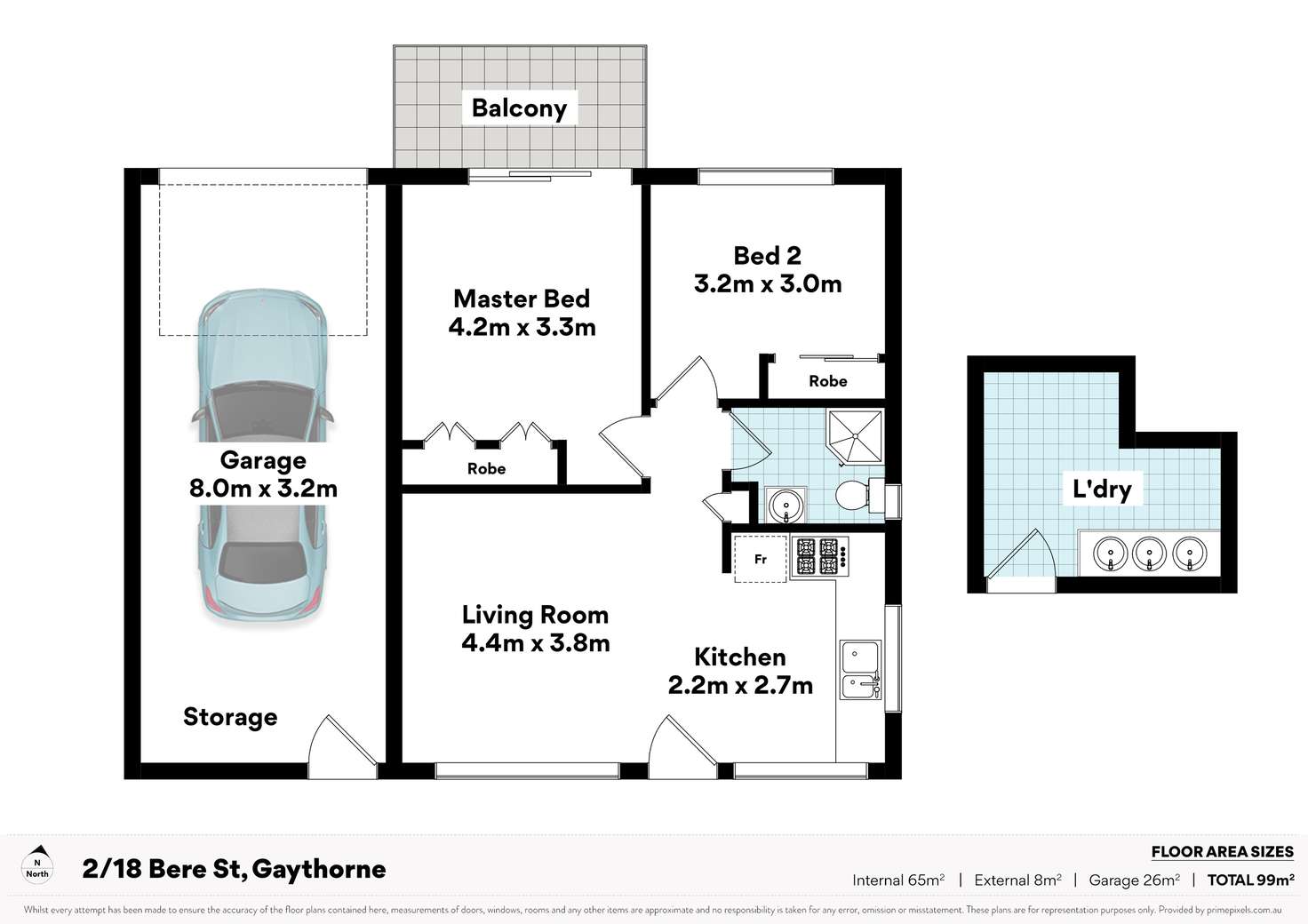 Floorplan of Homely unit listing, 2/18 Bere Street, Gaythorne QLD 4051