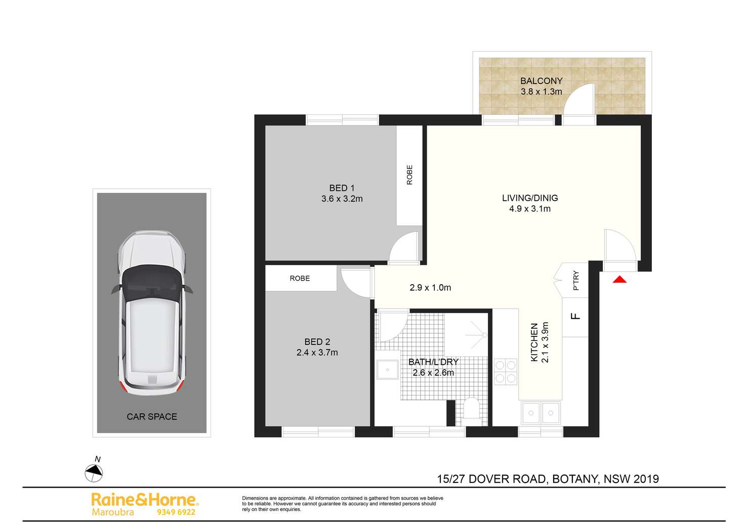 Floorplan of Homely apartment listing, 15/27 Dover Road, Botany NSW 2019