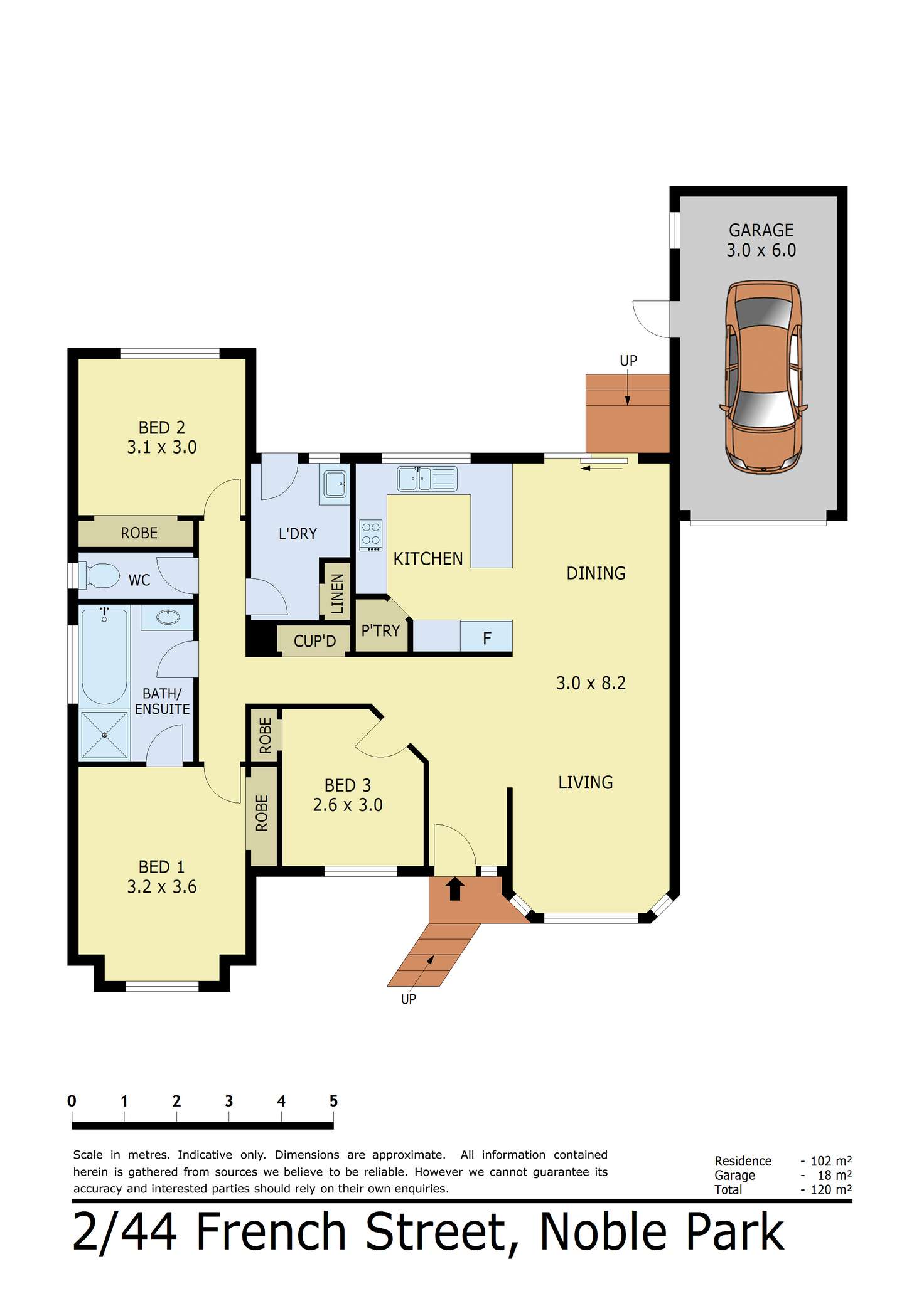 Floorplan of Homely unit listing, 2/44 French Street, Noble Park VIC 3174