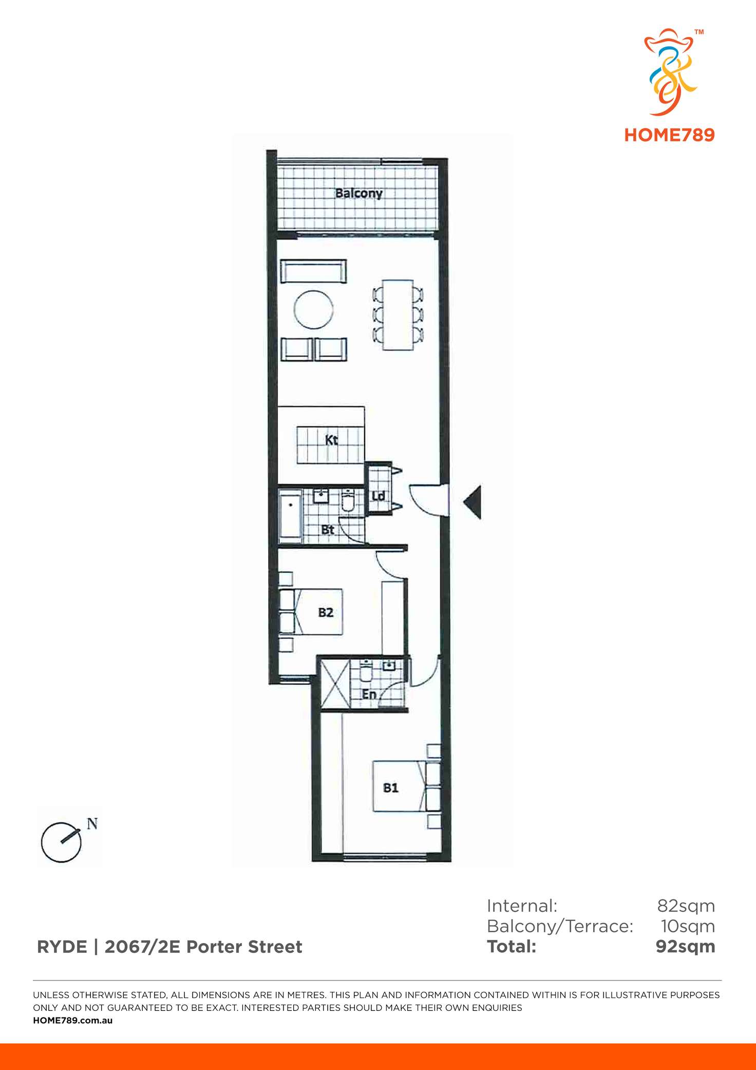 Floorplan of Homely apartment listing, 2067/2E Porter Street, Ryde NSW 2112