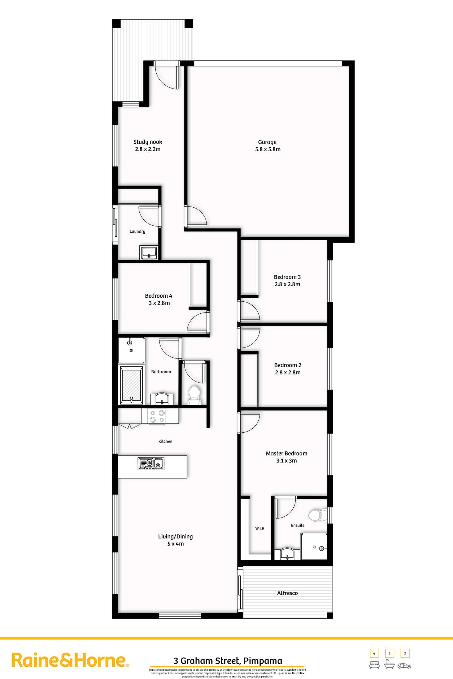 Floorplan of Homely house listing, 3 Graham Street, Pimpama QLD 4209