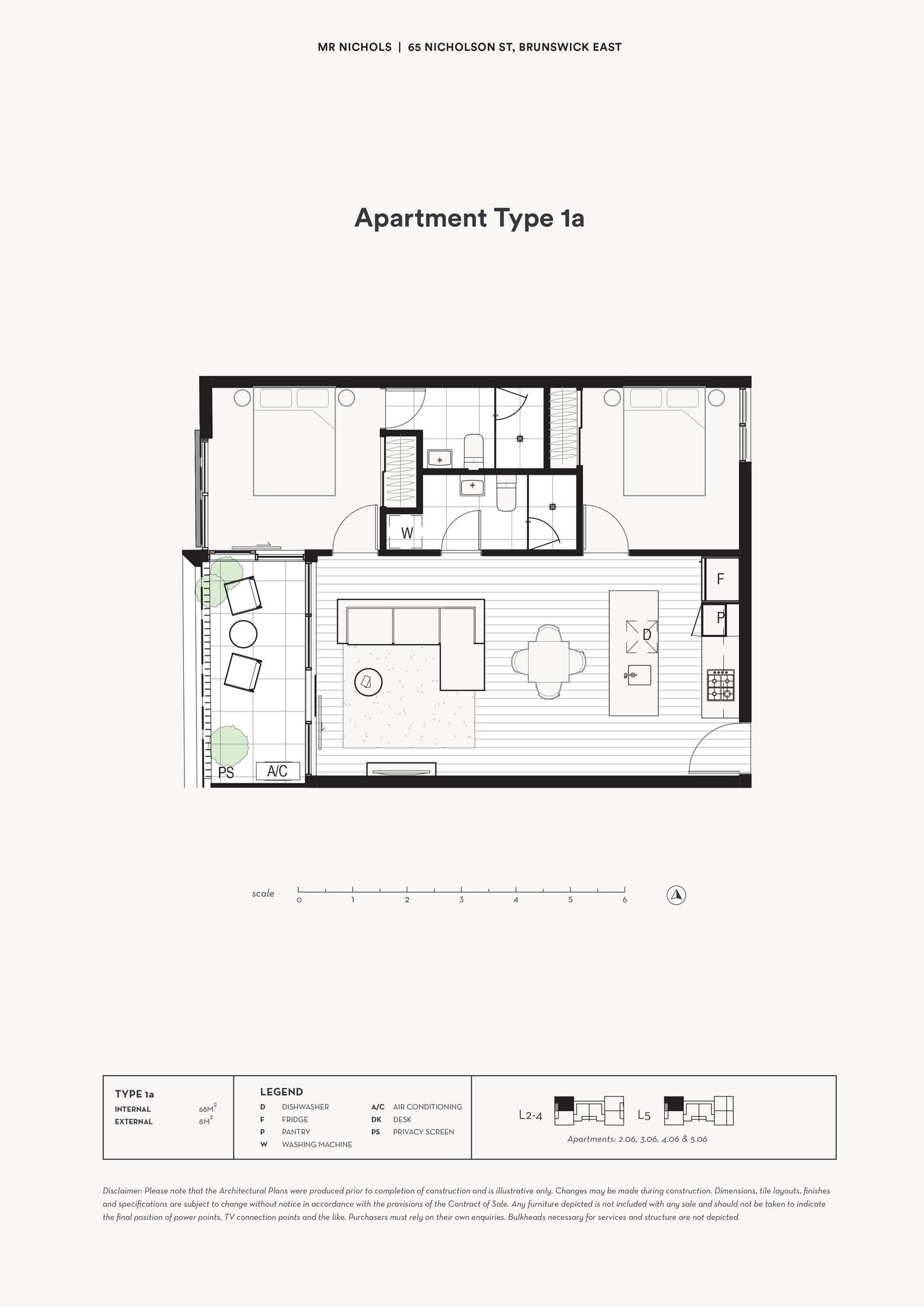 Floorplan of Homely apartment listing, 406/65 Nicholson Street, Brunswick East VIC 3057