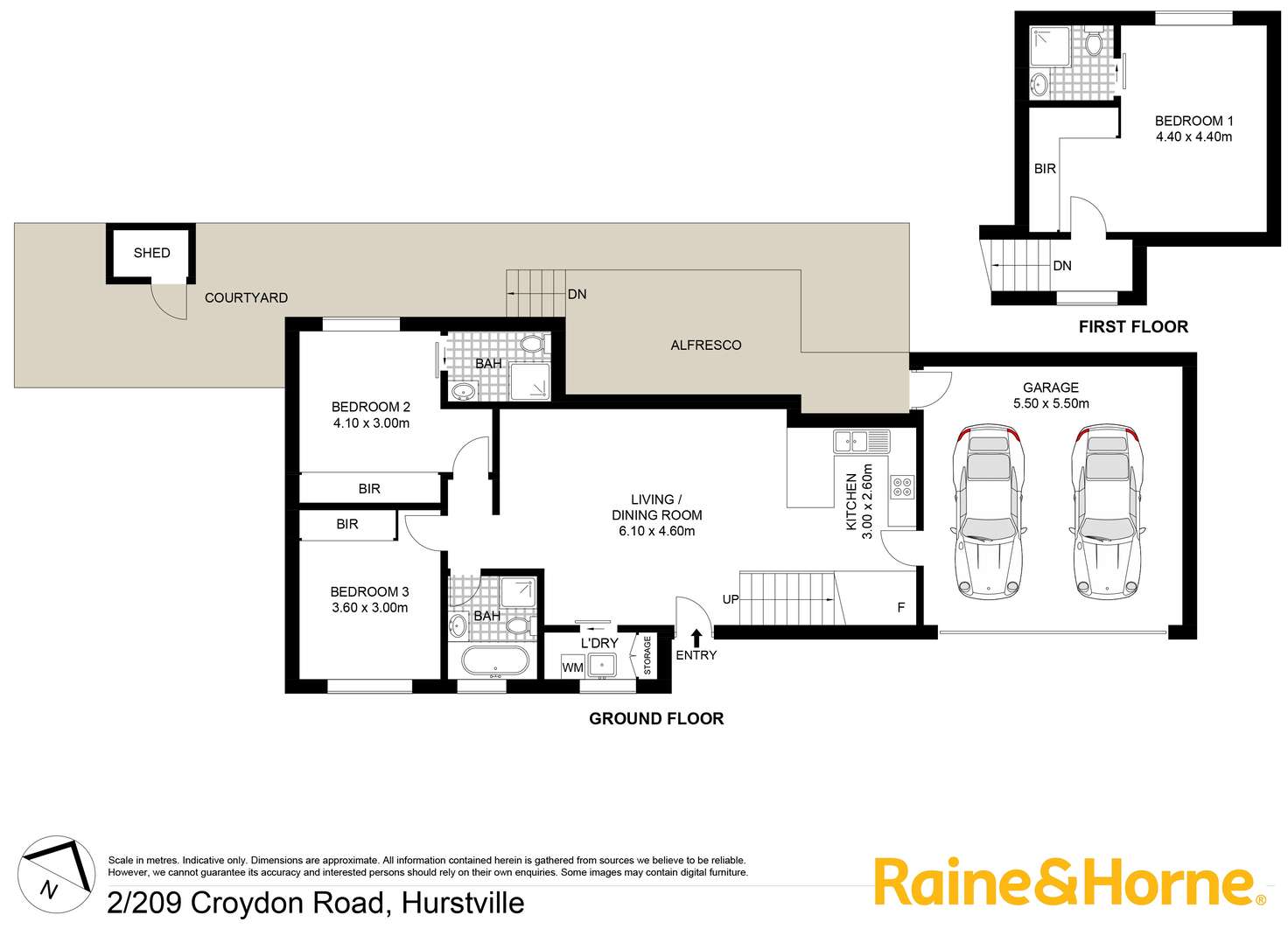 Floorplan of Homely townhouse listing, 2/209 Croydon Road, Hurstville NSW 2220