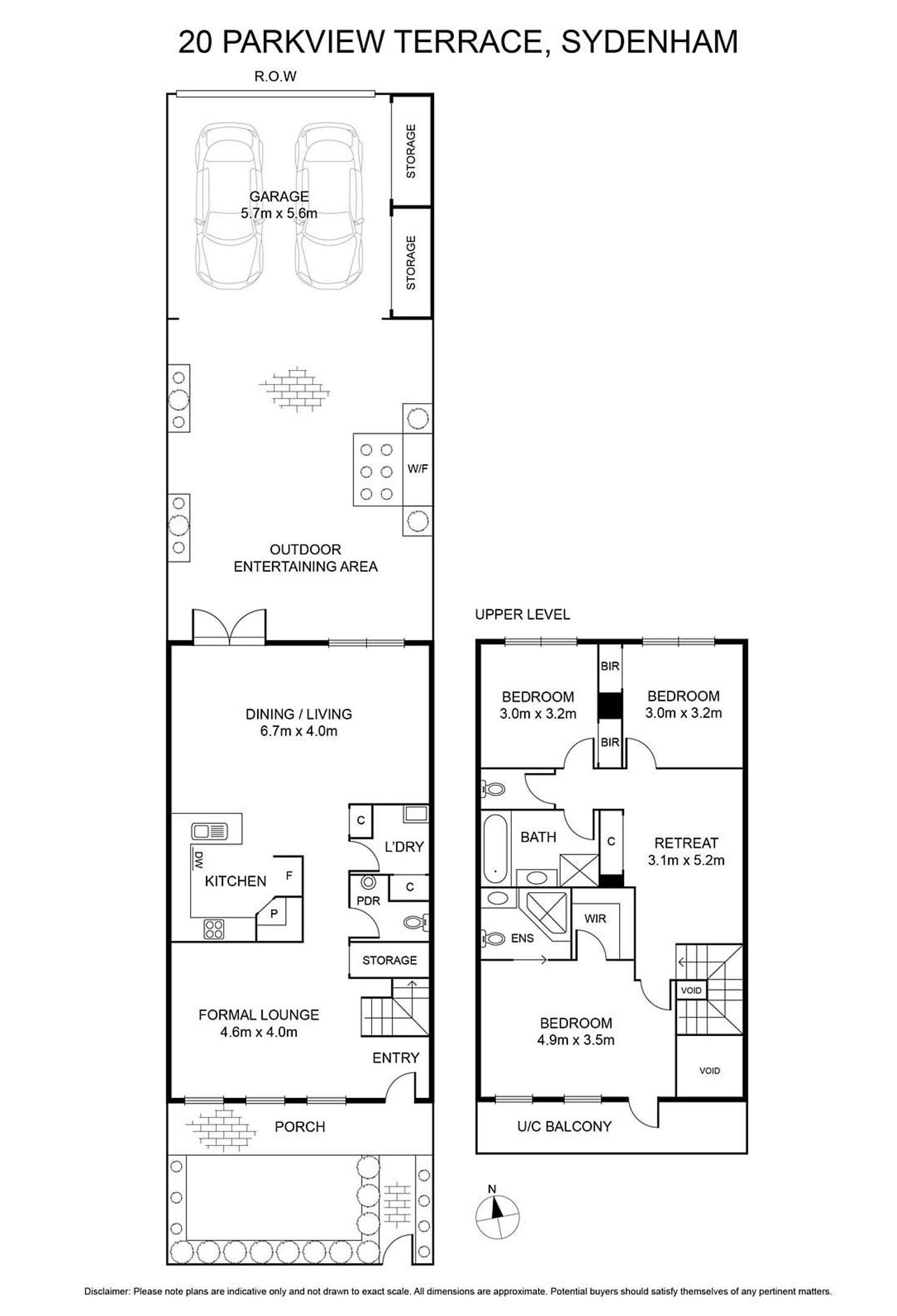 Floorplan of Homely townhouse listing, 20 Park View Terrace, Sydenham VIC 3037