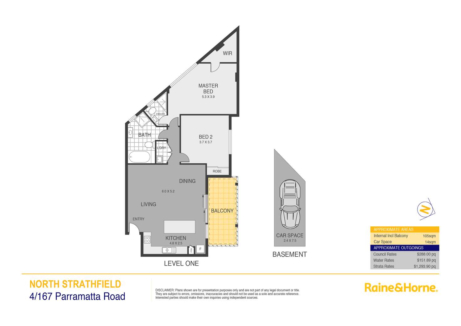 Floorplan of Homely apartment listing, 4/167-171 Parramatta Road (access via Young Street), North Strathfield NSW 2137