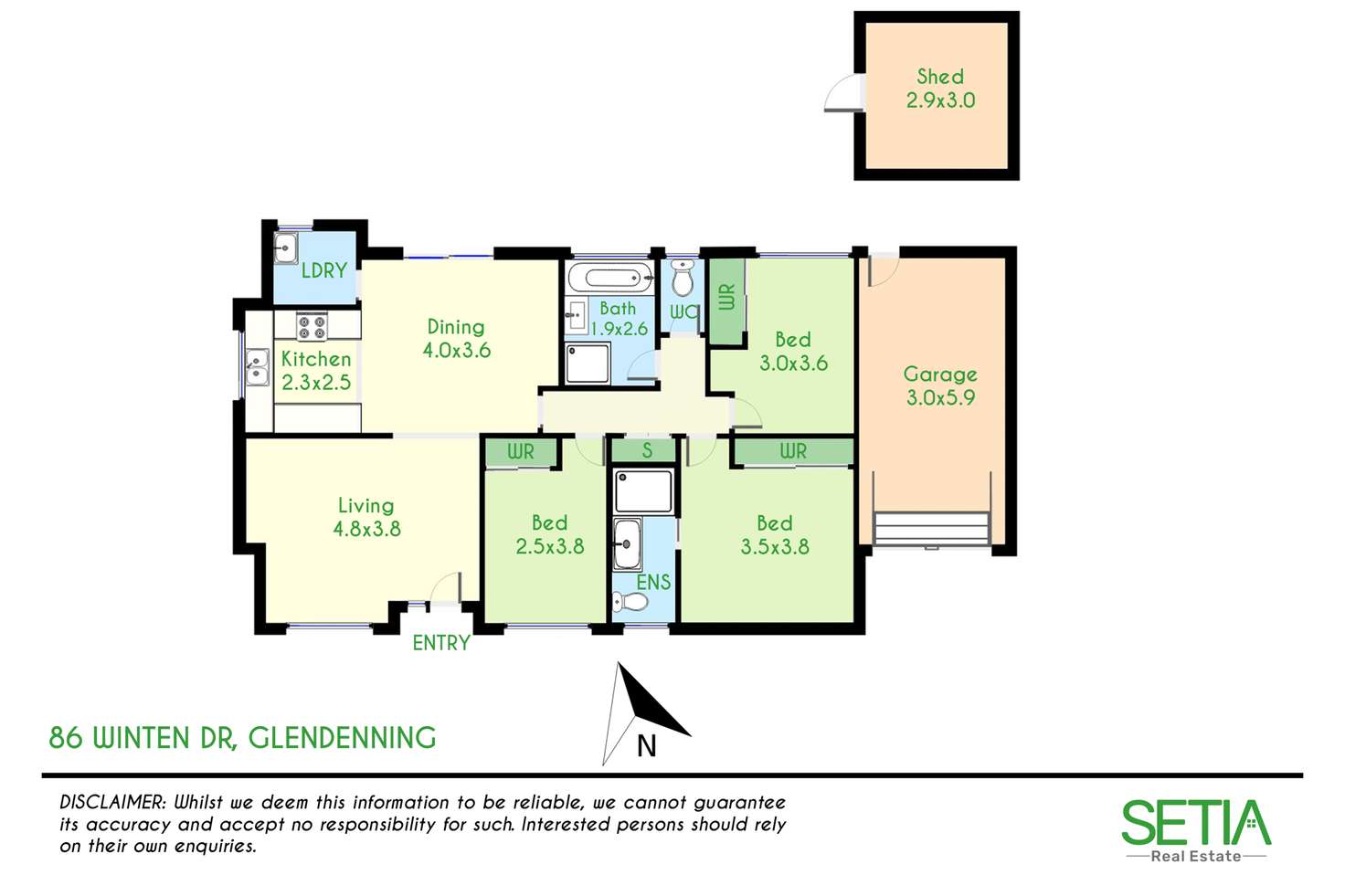 Floorplan of Homely house listing, 86 Winten Drive, Glendenning NSW 2761