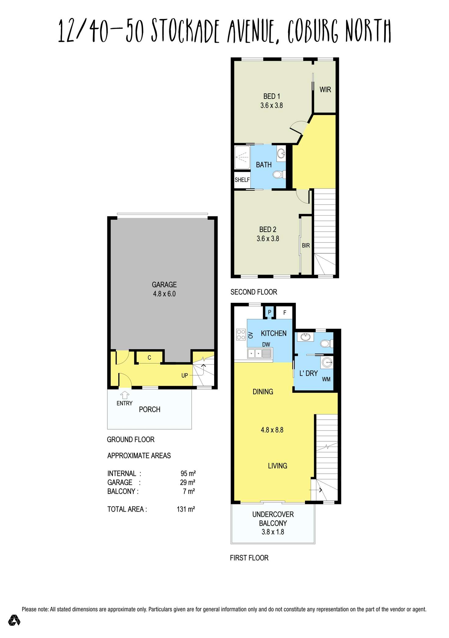 Floorplan of Homely townhouse listing, 12/40-50 Stockade Avenue, Coburg VIC 3058