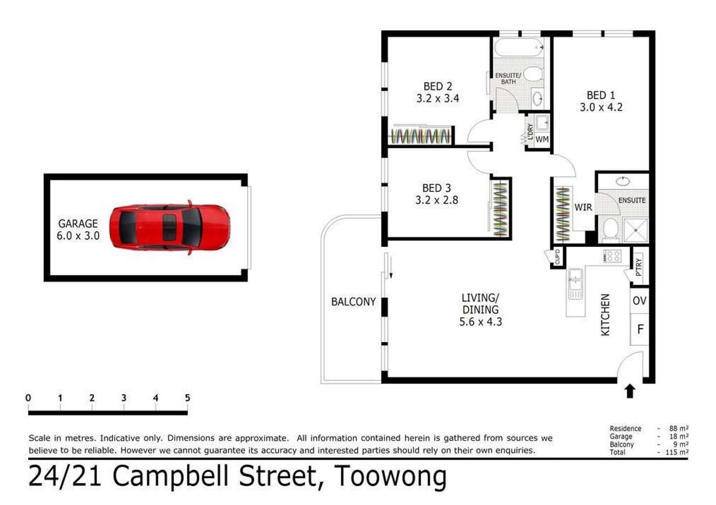 Floorplan of Homely unit listing, 24/21 Campbell Street, Toowong QLD 4066