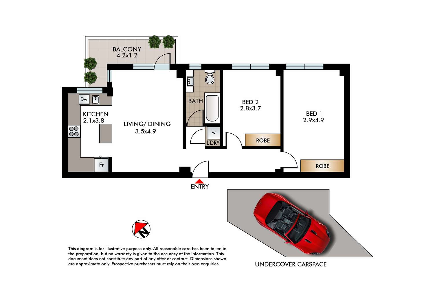 Floorplan of Homely apartment listing, 43/22 New Beach Road, Darling Point NSW 2027