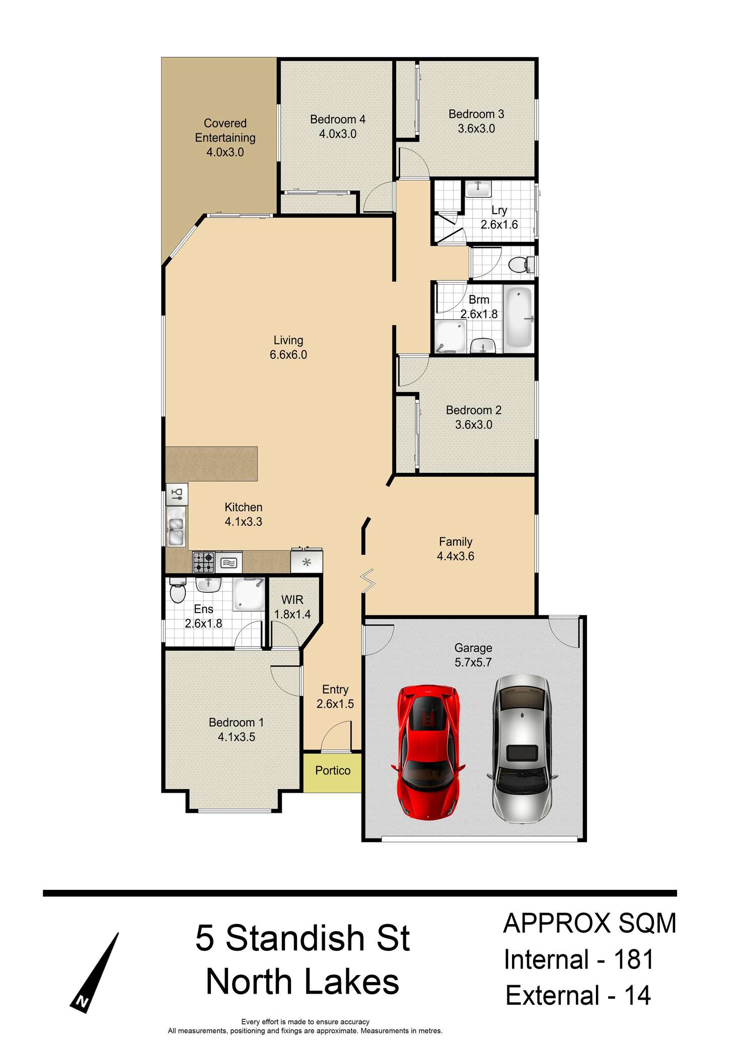 Floorplan of Homely house listing, 5 Standish Street, North Lakes QLD 4509