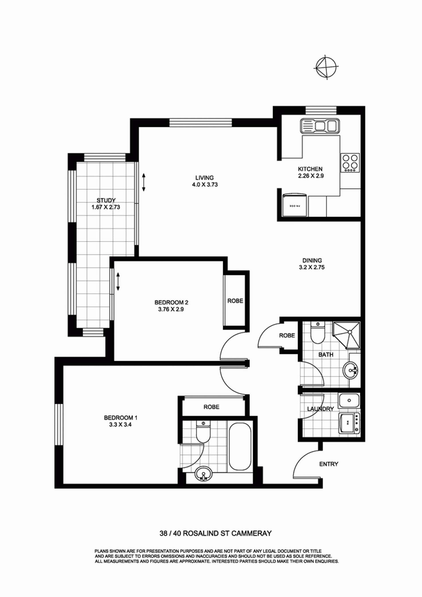 Floorplan of Homely apartment listing, 38/40 Rosalind Street, Cammeray NSW 2062