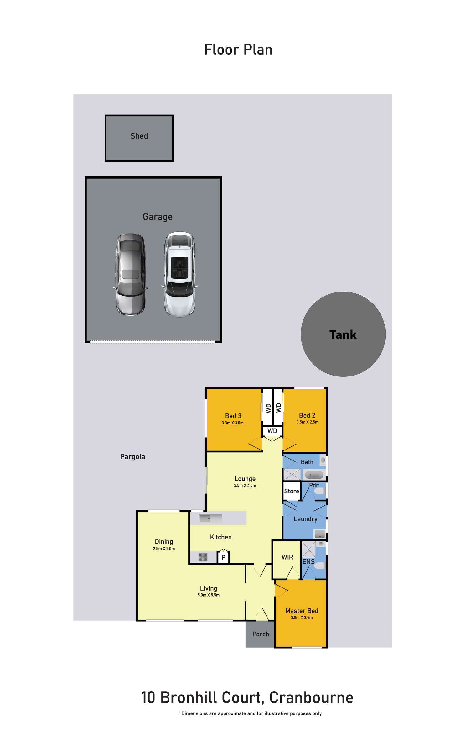 Floorplan of Homely house listing, 10 Bronhill Court, Cranbourne West VIC 3977