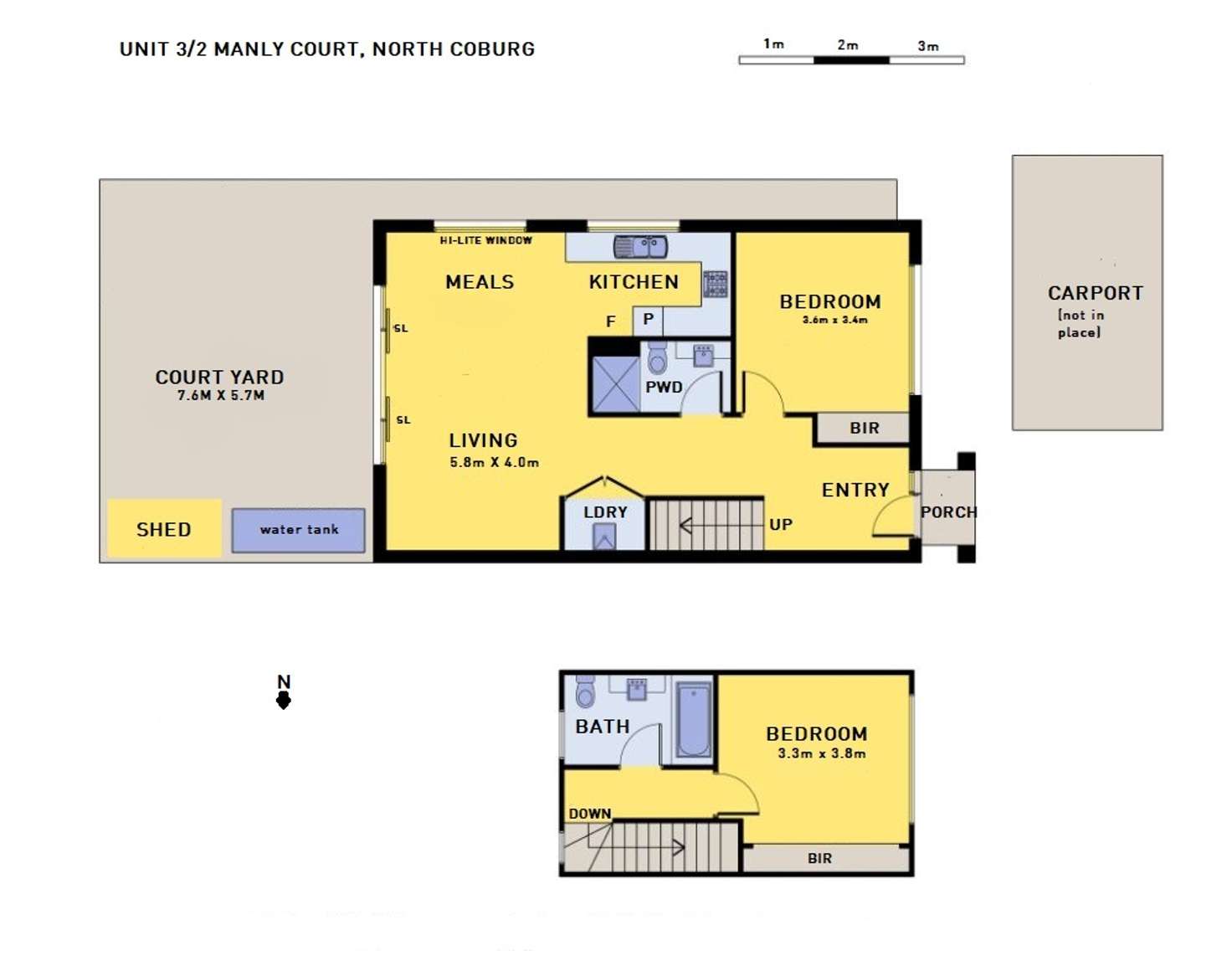 Floorplan of Homely townhouse listing, 3/2 Manly Court, Coburg North VIC 3058