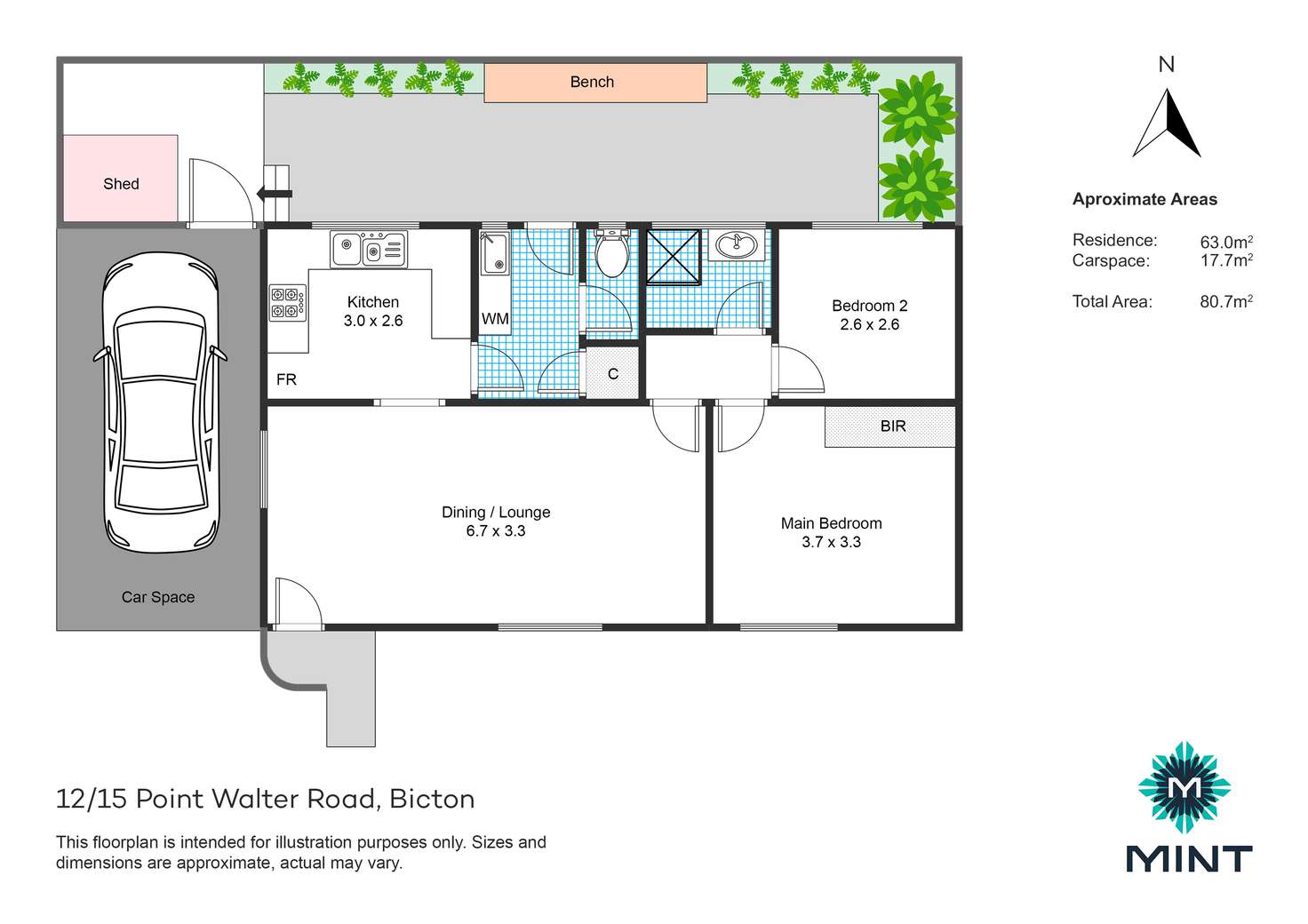 Floorplan of Homely house listing, 12/15 Point Walter Road, Bicton WA 6157