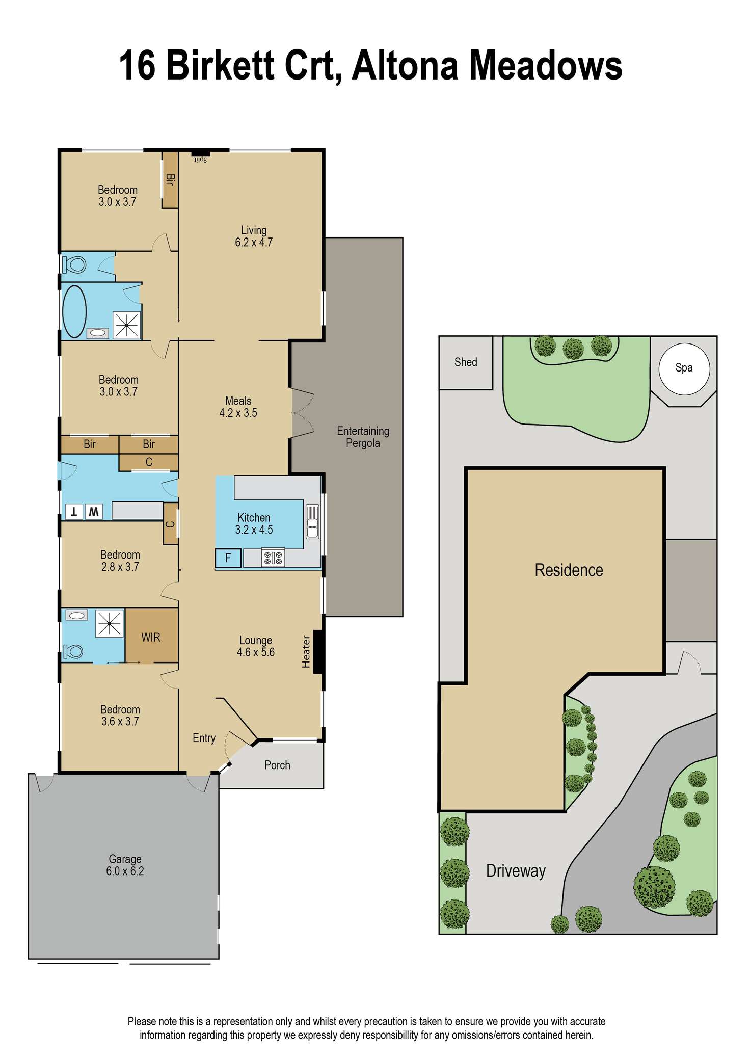 Floorplan of Homely house listing, 16 Birkett Court, Altona Meadows VIC 3028