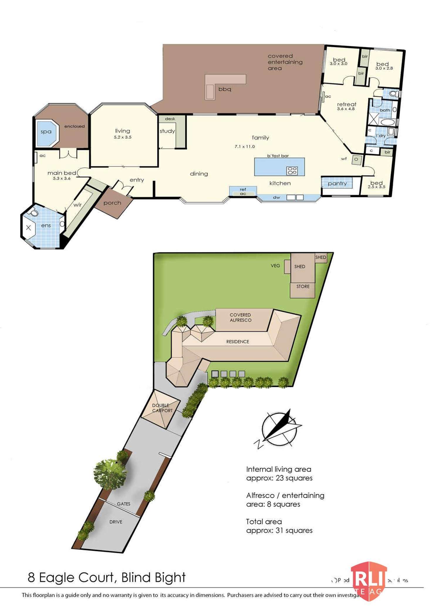 Floorplan of Homely house listing, 8 Eagle Court, Blind Bight VIC 3980