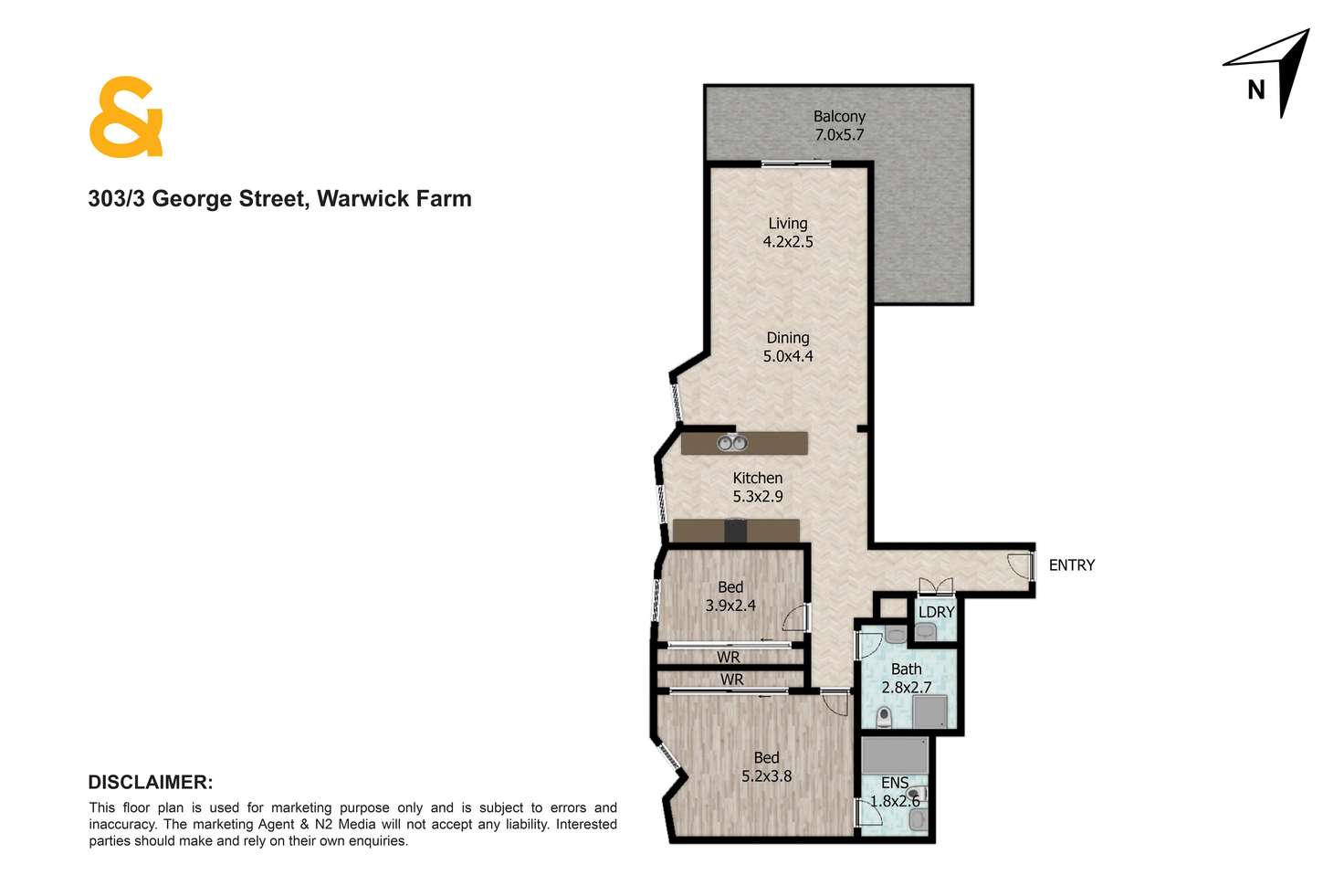 Floorplan of Homely apartment listing, 303/3 George Street, Warwick Farm NSW 2170