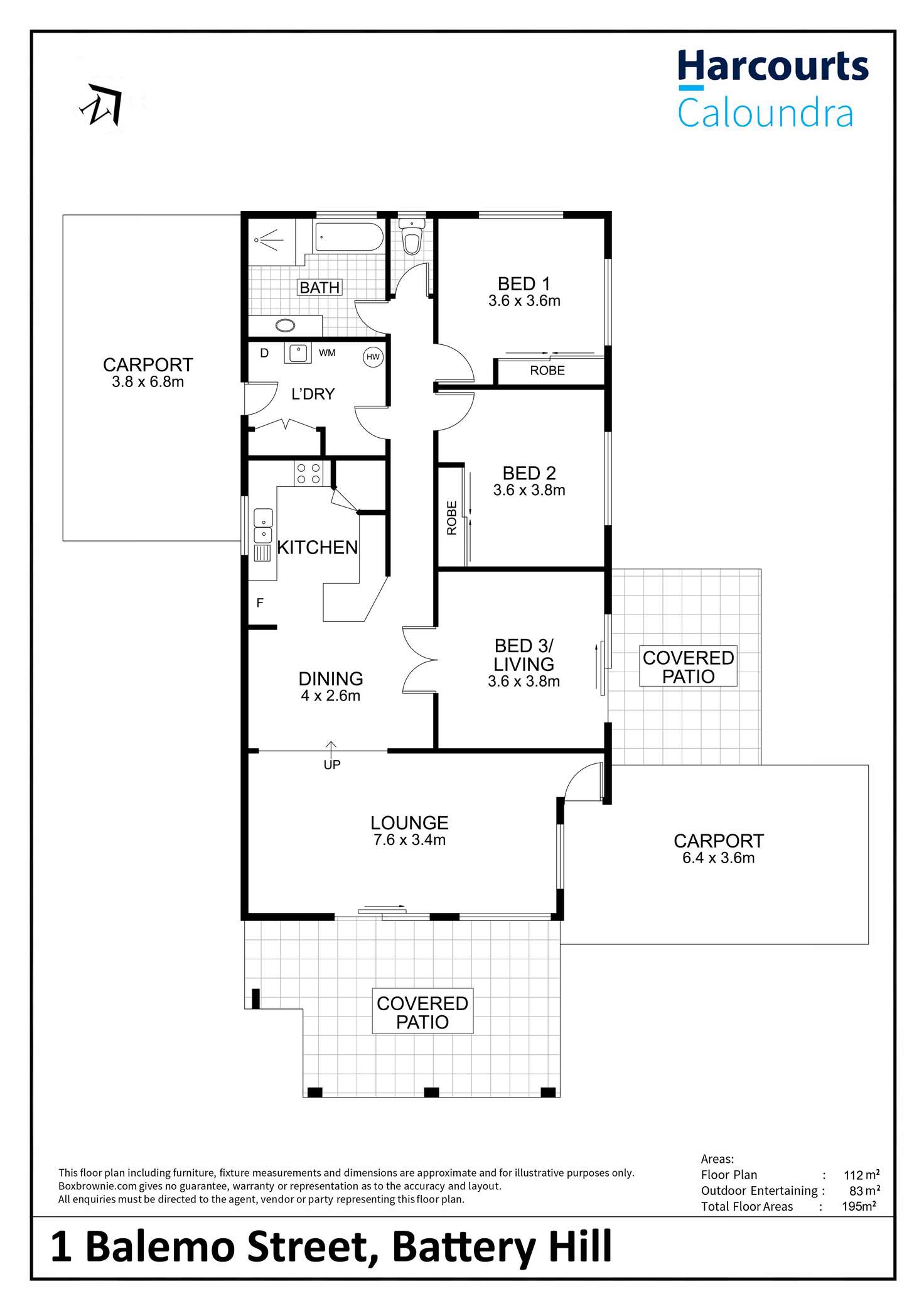 Floorplan of Homely house listing, 1 Balemo Street, Battery Hill QLD 4551