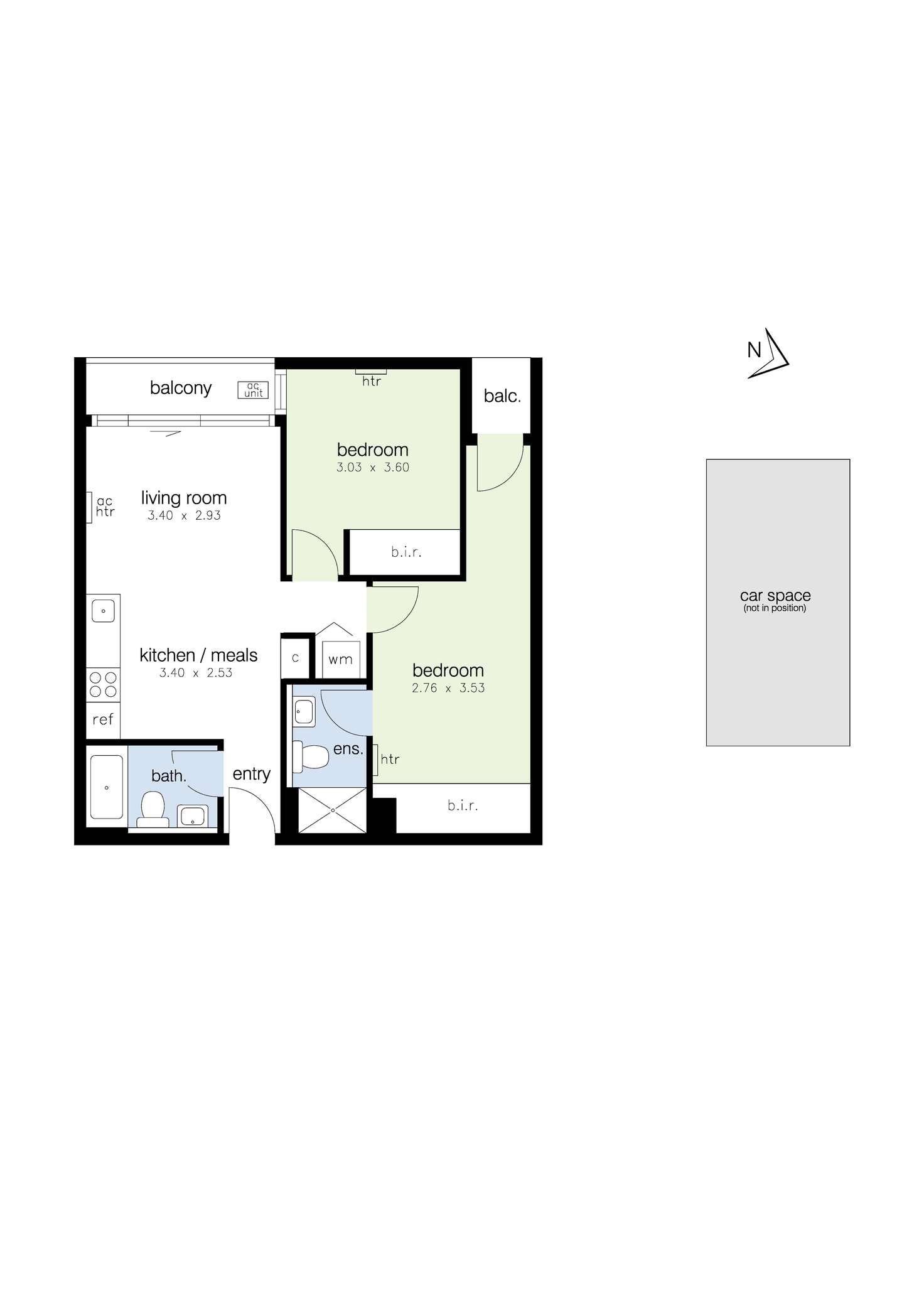 Floorplan of Homely apartment listing, 503A/10 Droop Street, Footscray VIC 3011