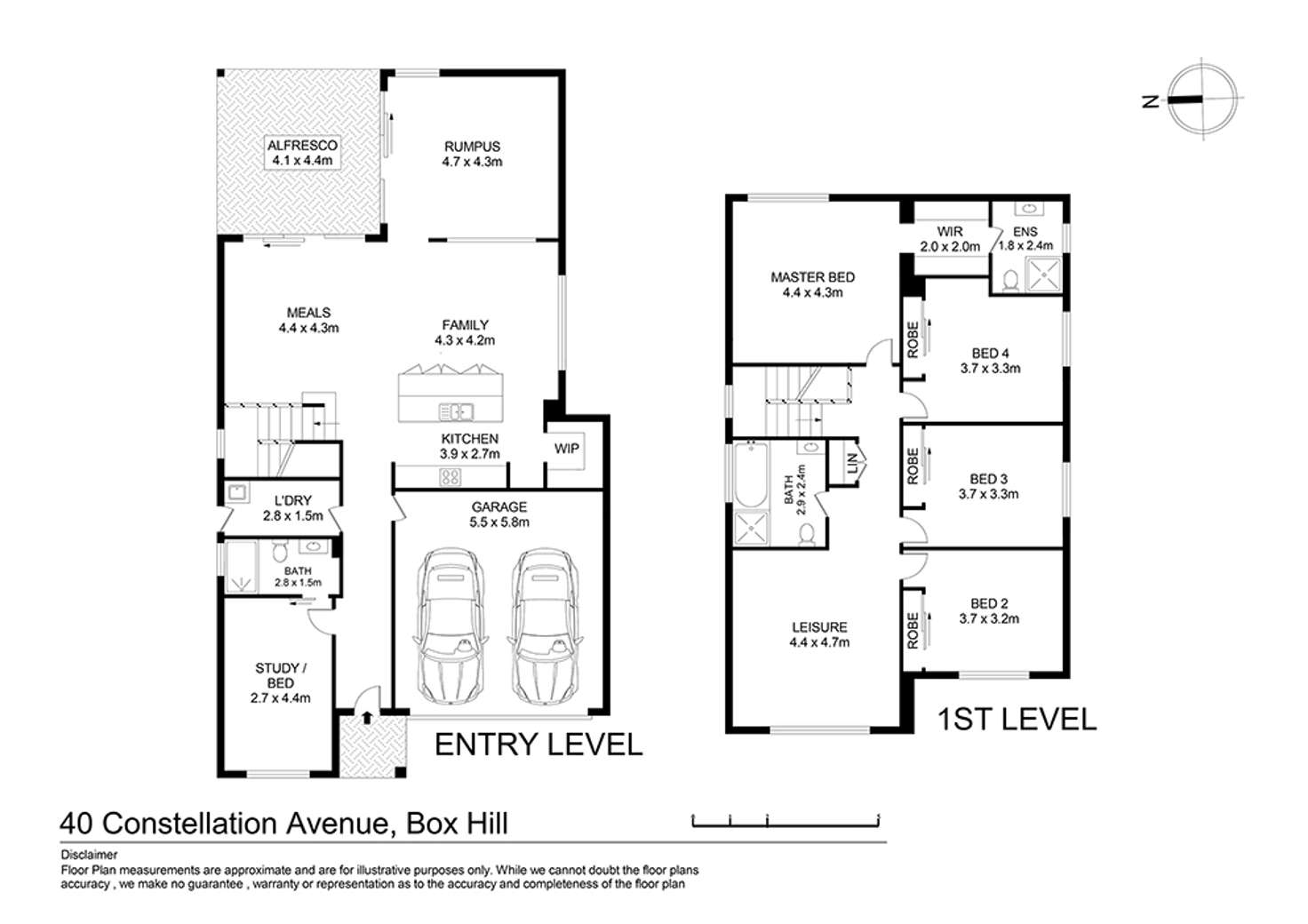 Floorplan of Homely house listing, 40 Constellation Avenue, Box Hill NSW 2765