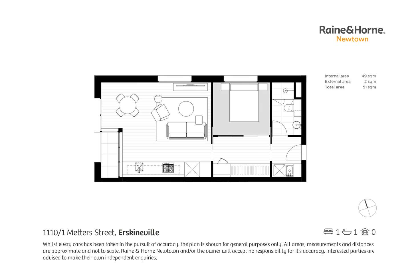 Floorplan of Homely apartment listing, 1110/1 Metters Street, Erskineville NSW 2043