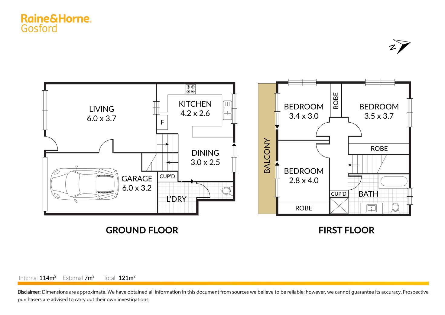 Floorplan of Homely townhouse listing, 4/84 Showground Road, Gosford NSW 2250