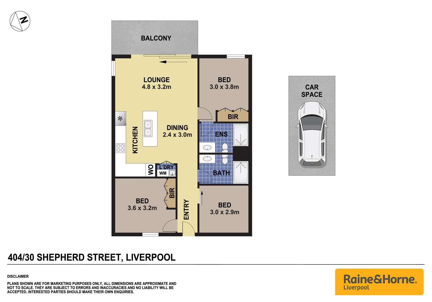 Floorplan of Homely unit listing, 404/30 Shepherd Street, Liverpool NSW 2170