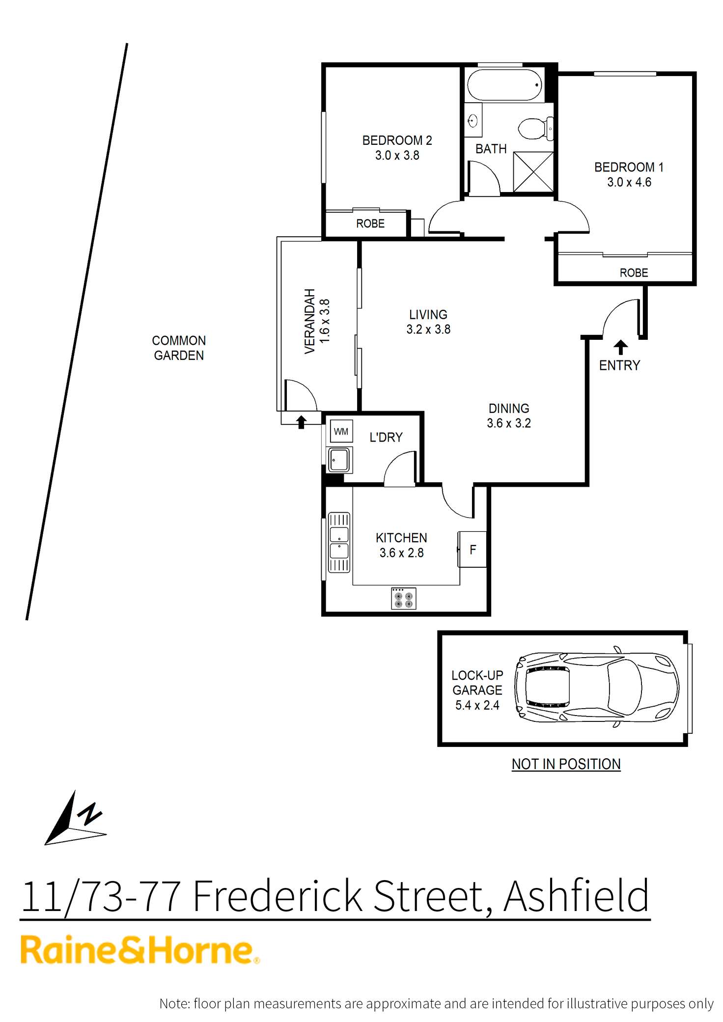 Floorplan of Homely unit listing, 11/73 Frederick Street, Ashfield NSW 2131