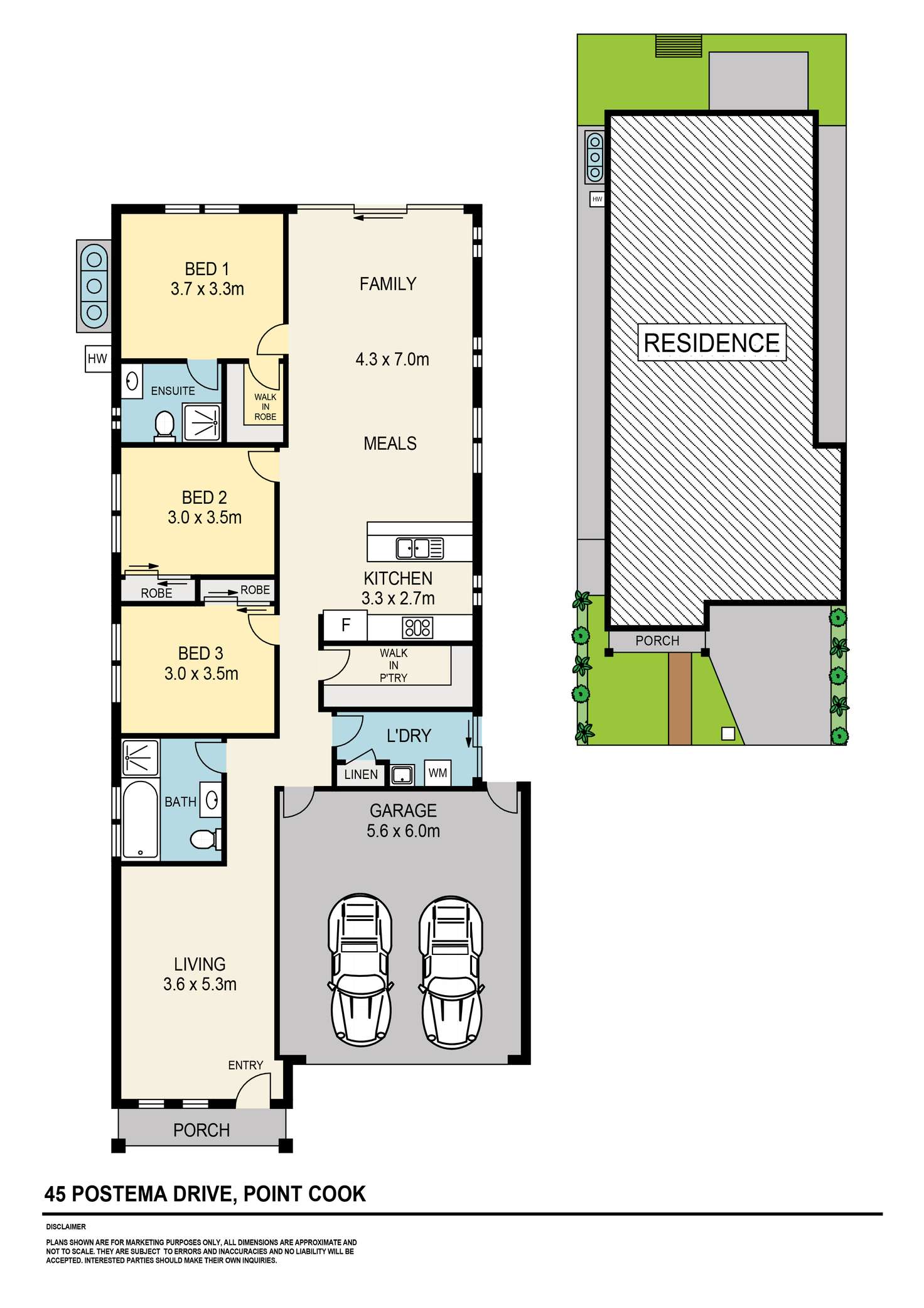 Floorplan of Homely house listing, 45 Postema Drive, Point Cook VIC 3030