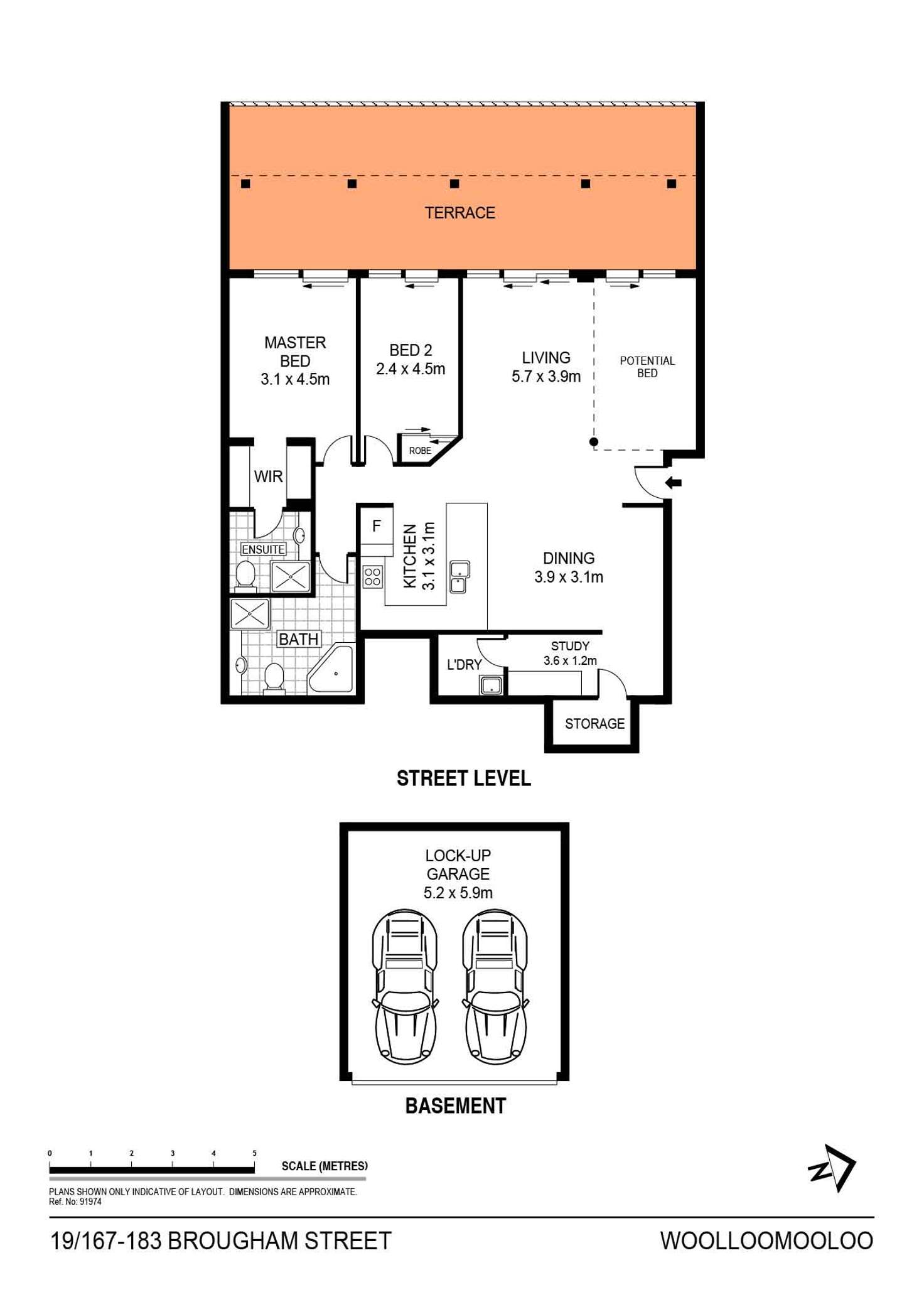 Floorplan of Homely apartment listing, 19/167-183 Brougham Street, Woolloomooloo NSW 2011