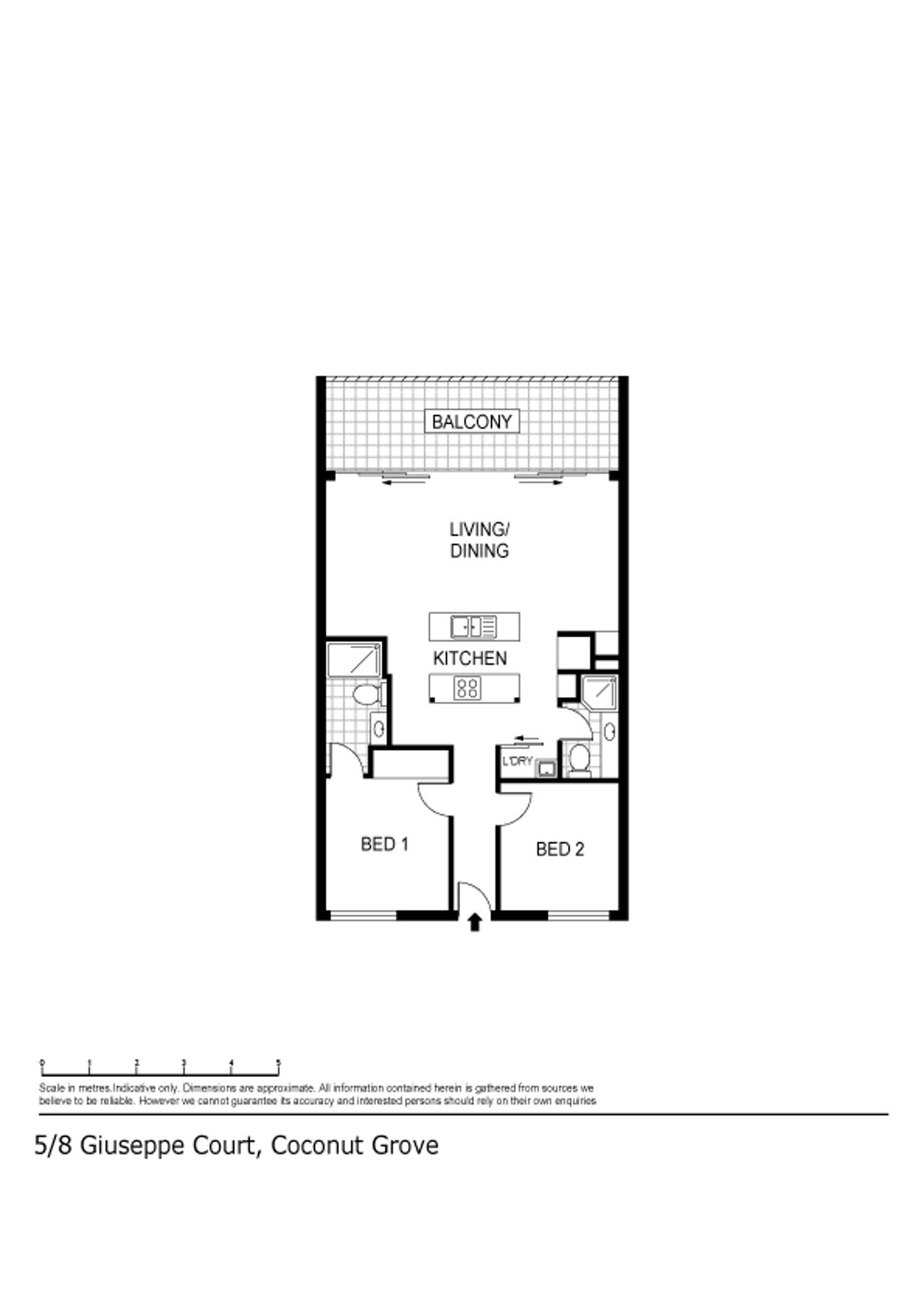 Floorplan of Homely unit listing, 5/8 Giuseppe Court, Coconut Grove NT 810