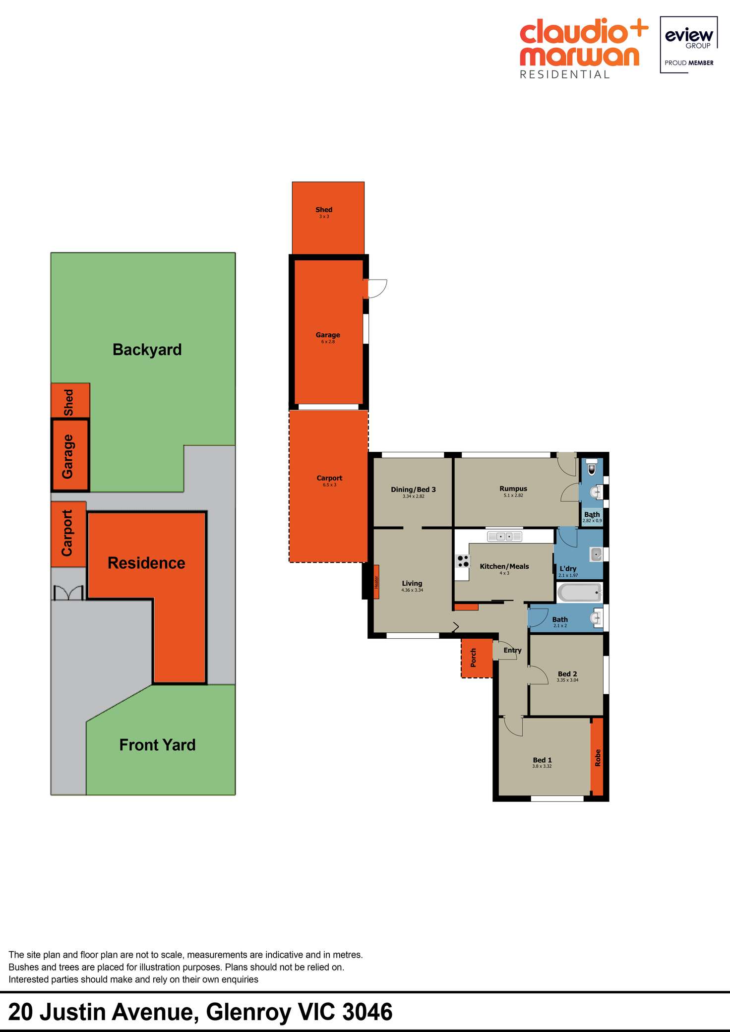 Floorplan of Homely house listing, 20 Justin Avenue, Glenroy VIC 3046