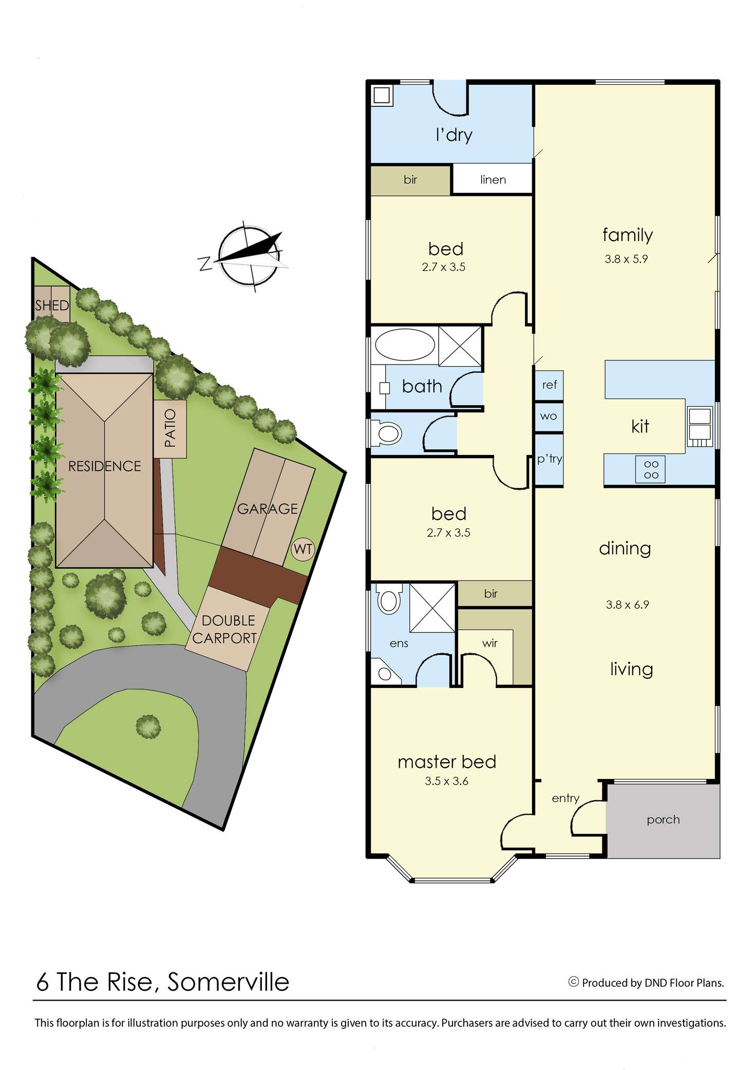 Floorplan of Homely house listing, 6 The Rise, Somerville VIC 3912