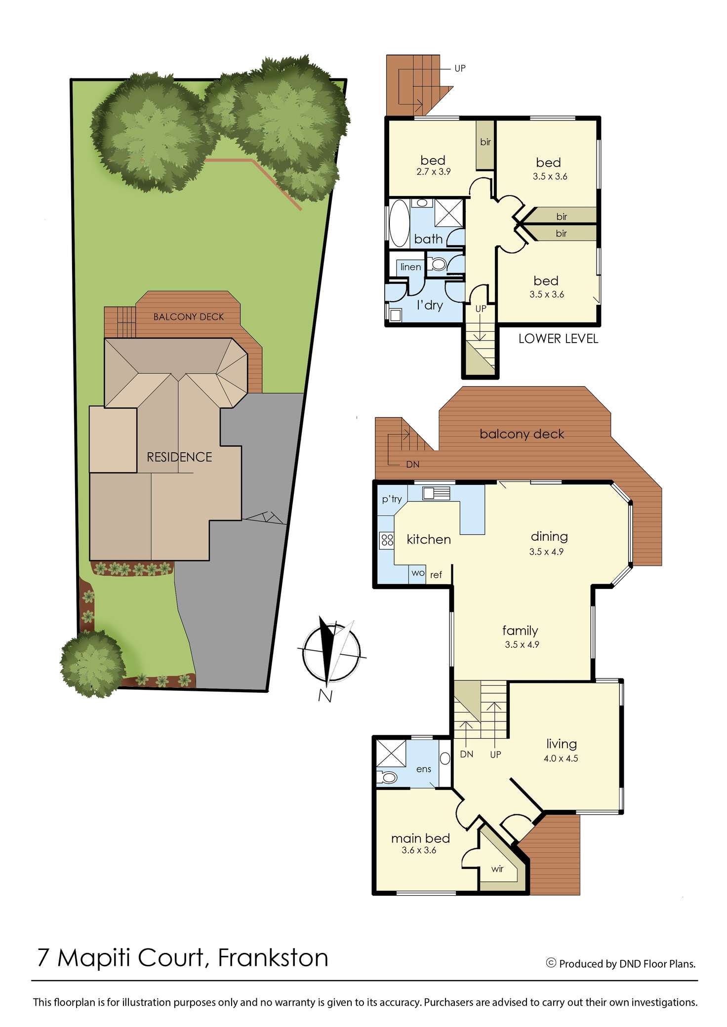 Floorplan of Homely house listing, 7 Mapiti Court, Frankston VIC 3199
