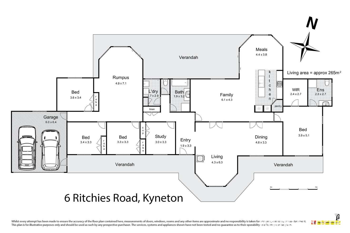 Floorplan of Homely house listing, 6 Ritchies Road, Kyneton VIC 3444