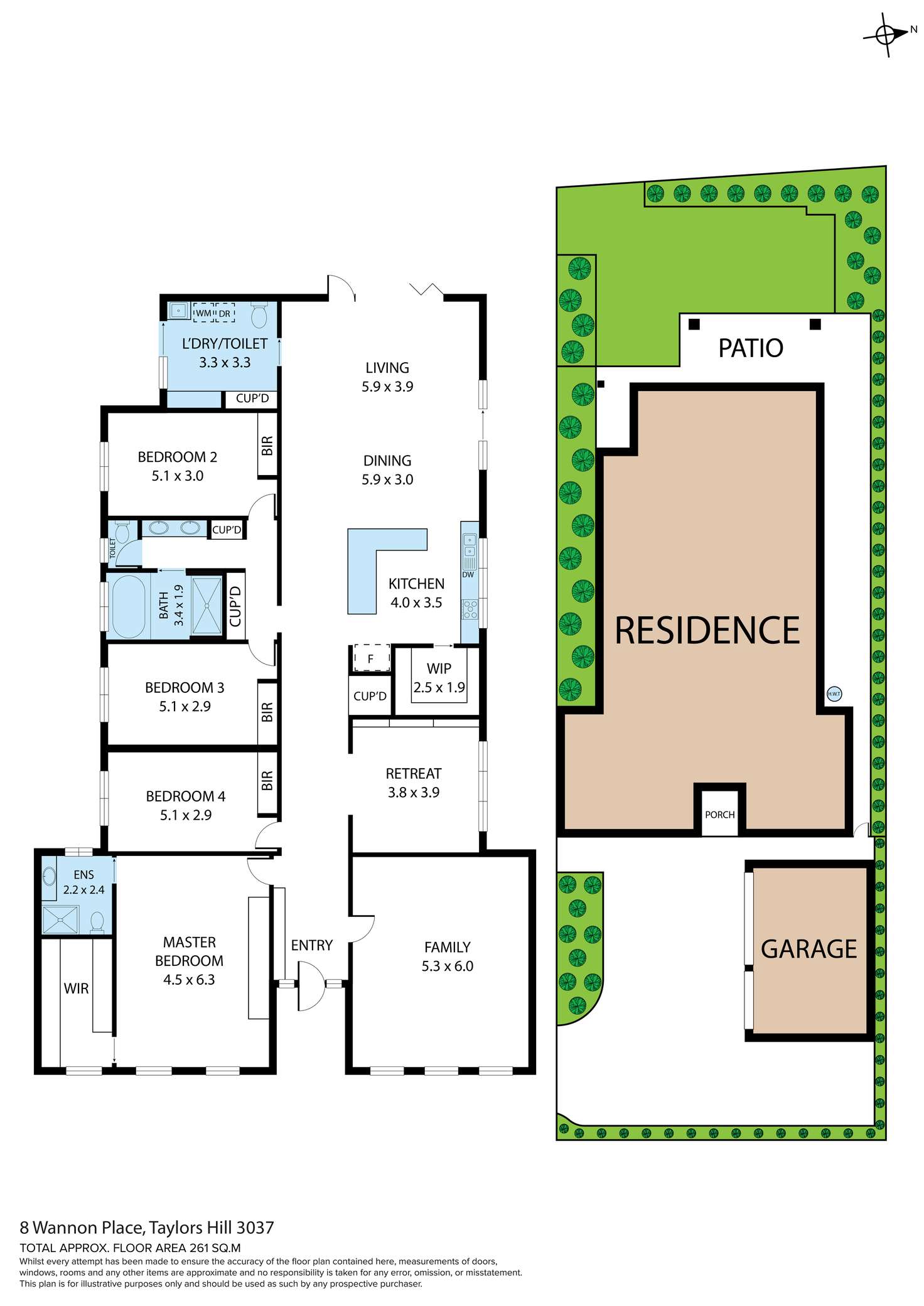 Floorplan of Homely house listing, 8 Wannon Place, Taylors Hill VIC 3037
