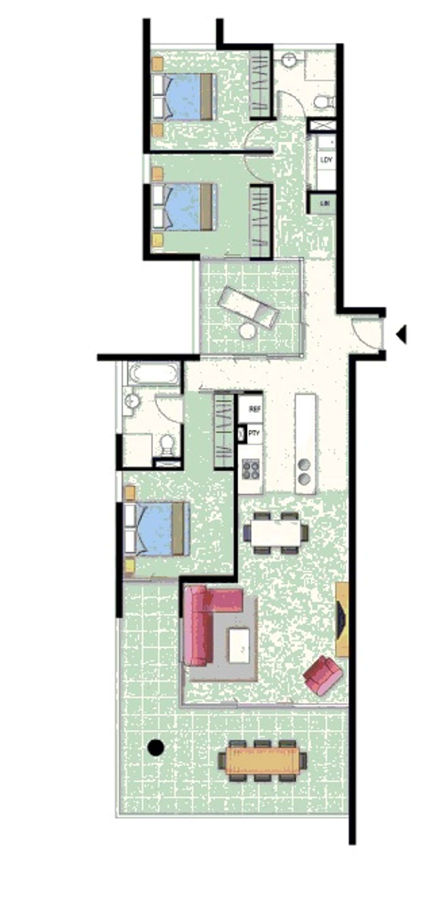 Floorplan of Homely apartment listing, 23/15 Walsh Street, Milton QLD 4064