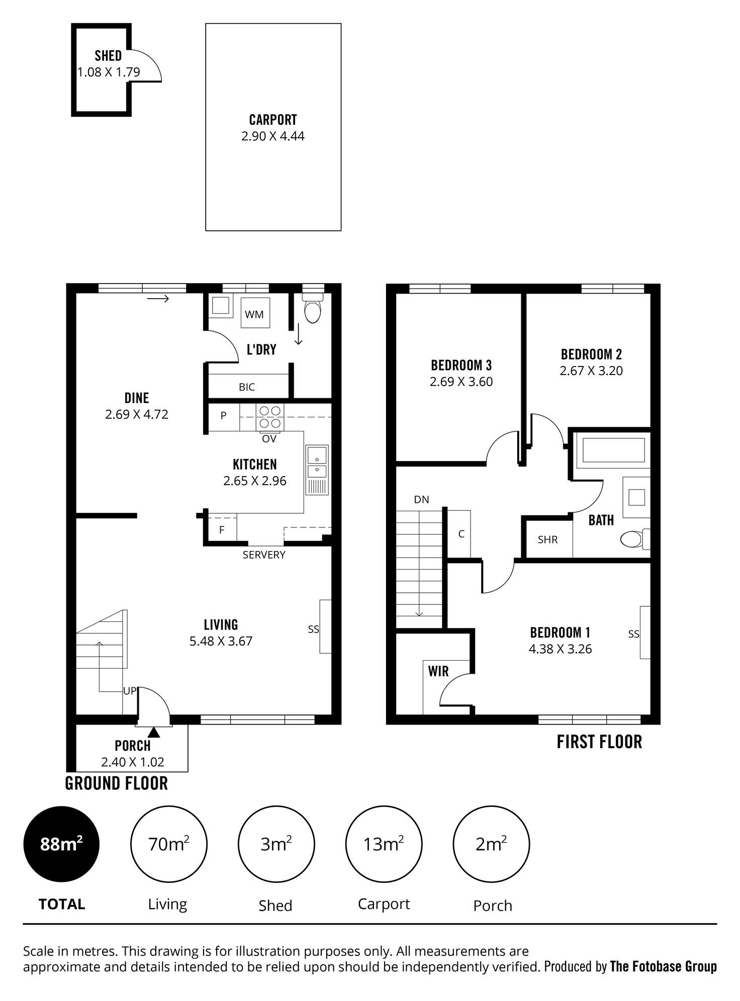 Floorplan of Homely house listing, 2b Favell Court, Morphett Vale SA 5162