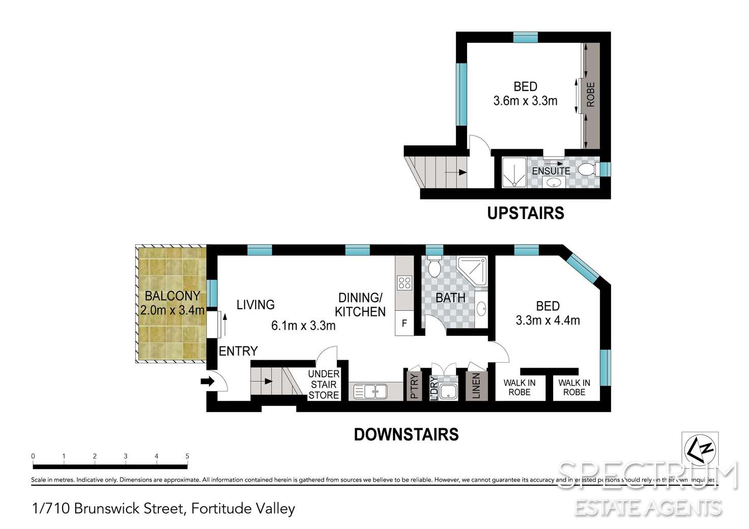 Floorplan of Homely unit listing, 1/720 Brunswick Street, New Farm QLD 4005