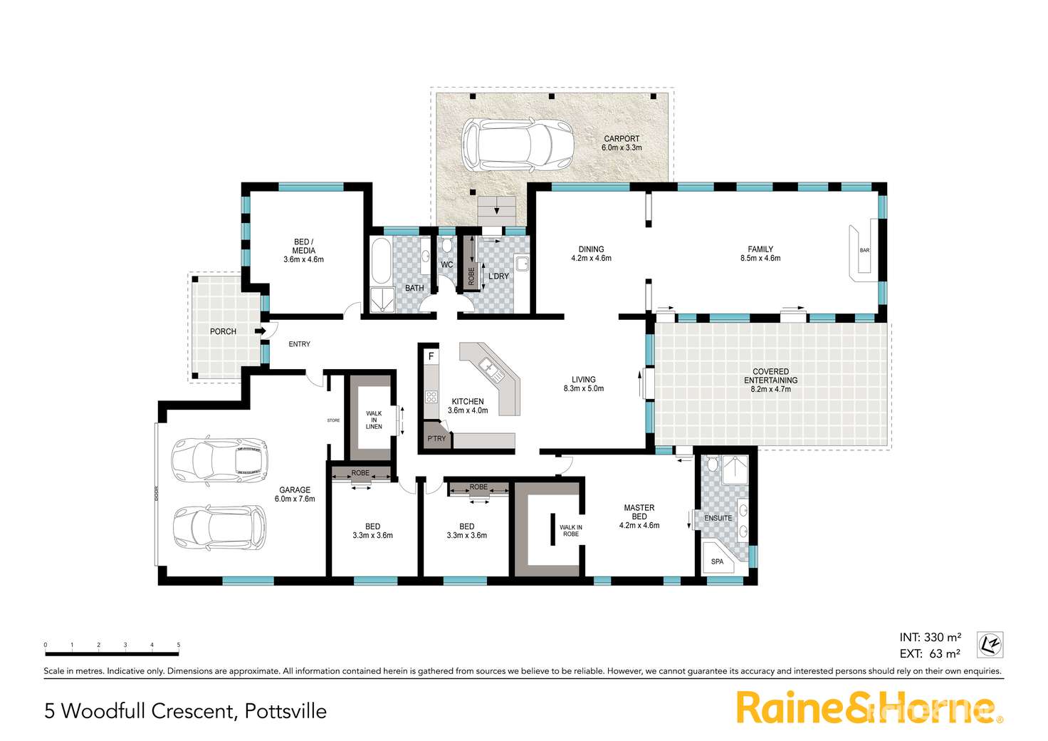 Floorplan of Homely house listing, 5 Woodfull Crescent, Pottsville NSW 2489