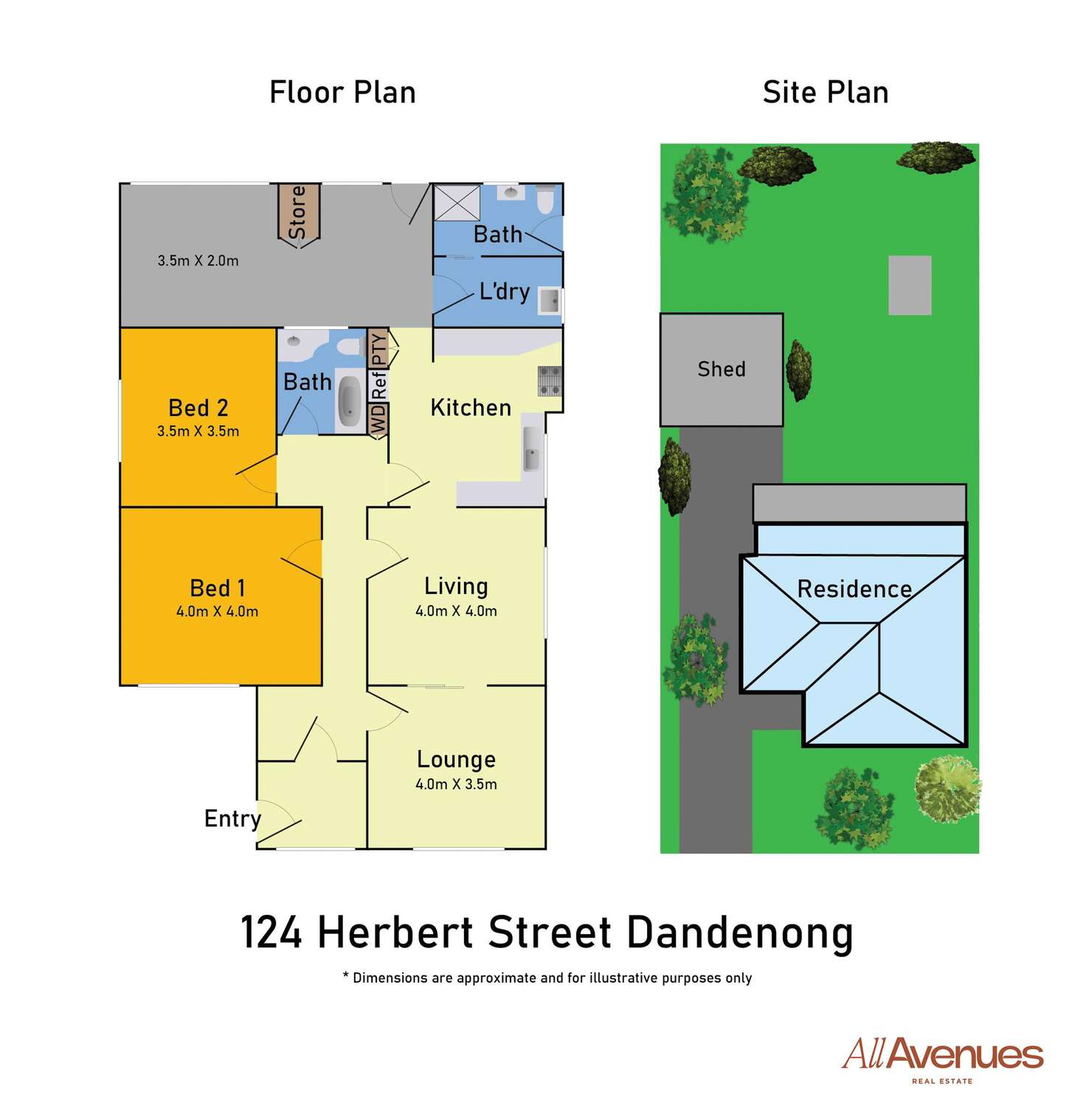 Floorplan of Homely house listing, 124 Herbert Street, Dandenong VIC 3175