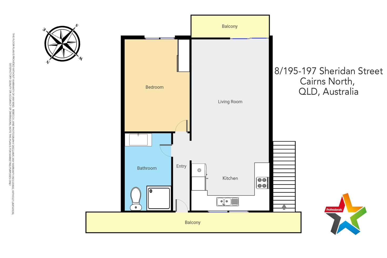 Floorplan of Homely apartment listing, 8/195-197 Sheridan Street, Cairns North QLD 4870