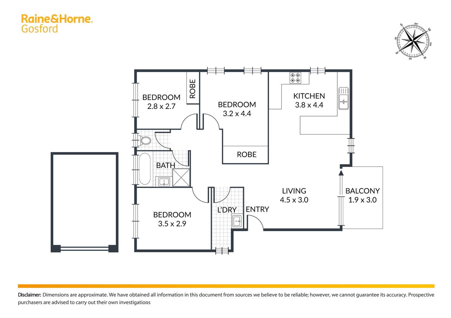Floorplan of Homely apartment listing, 6/22 York Street, Point Frederick NSW 2250