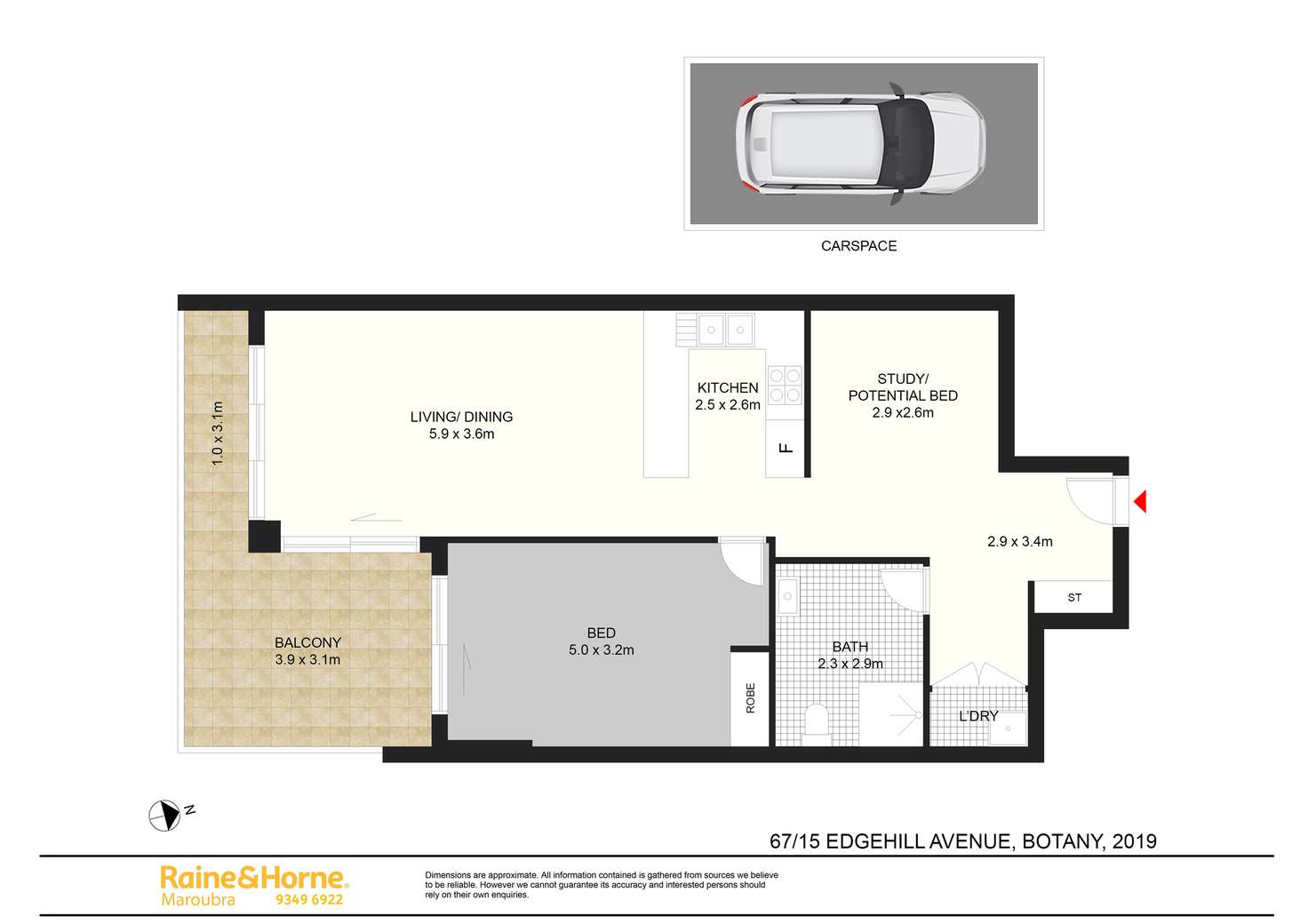 Floorplan of Homely apartment listing, 67/15-19 Edgehill Avenue, Botany NSW 2019