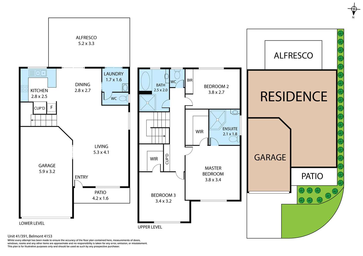 Floorplan of Homely townhouse listing, 41/391 Belmont Road, Belmont QLD 4153